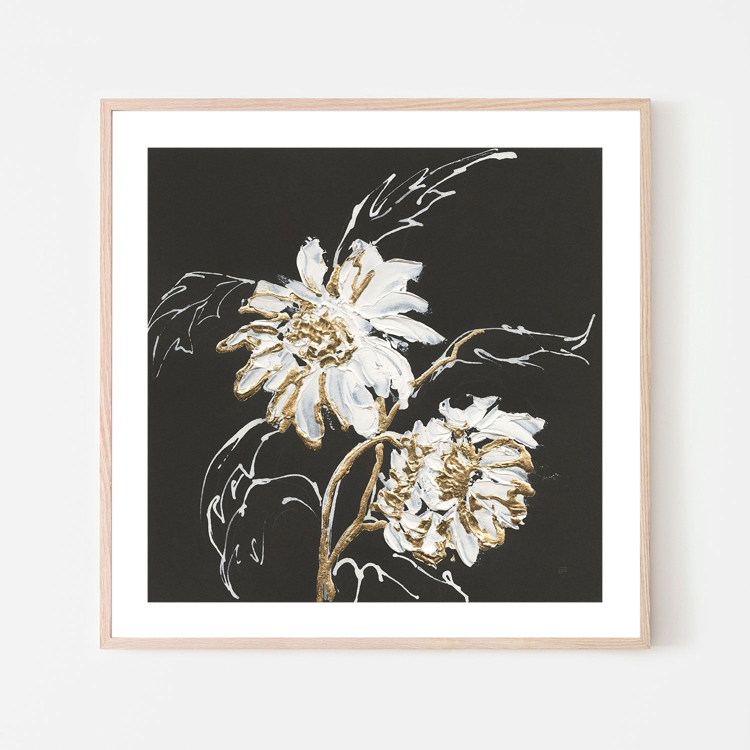 wall-art-print-canvas-poster-framed-Gilded Sunflowers-by-Chris Paschke-Gioia Wall Art