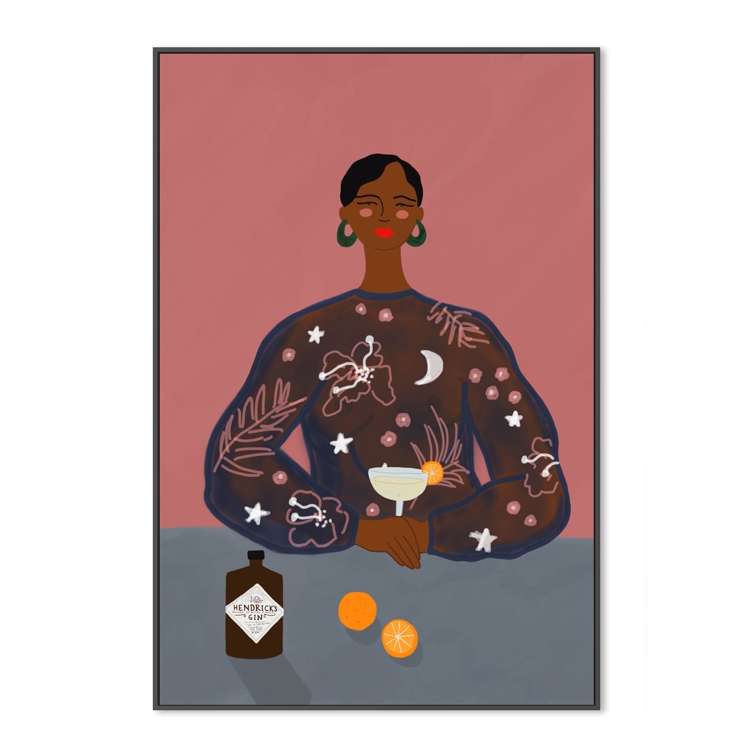 wall-art-print-canvas-poster-framed-Gin Lady , By Constanza Goeppinger-3
