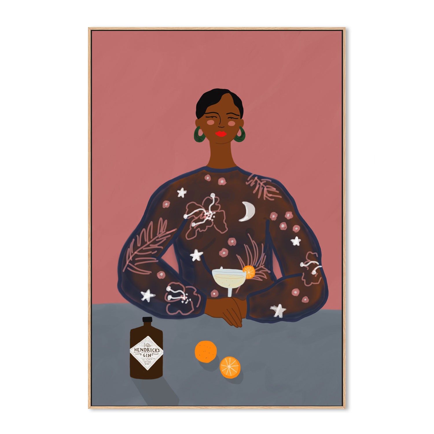 wall-art-print-canvas-poster-framed-Gin Lady , By Constanza Goeppinger-4