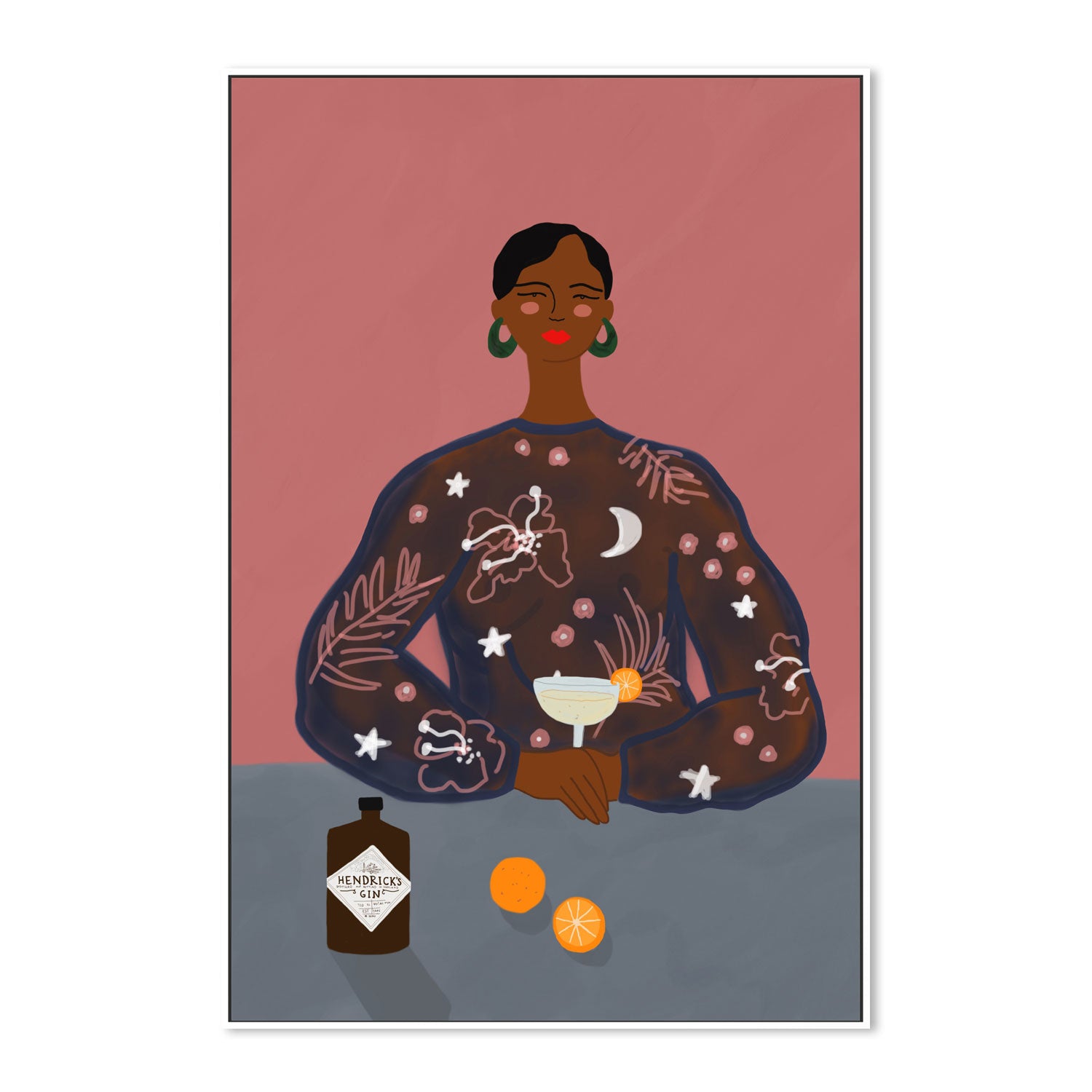 wall-art-print-canvas-poster-framed-Gin Lady , By Constanza Goeppinger-5