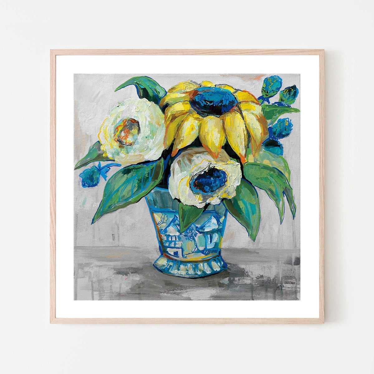 wall-art-print-canvas-poster-framed-Ginger Jar Gray, Style B-by-Jeanette Vertentes-Gioia Wall Art