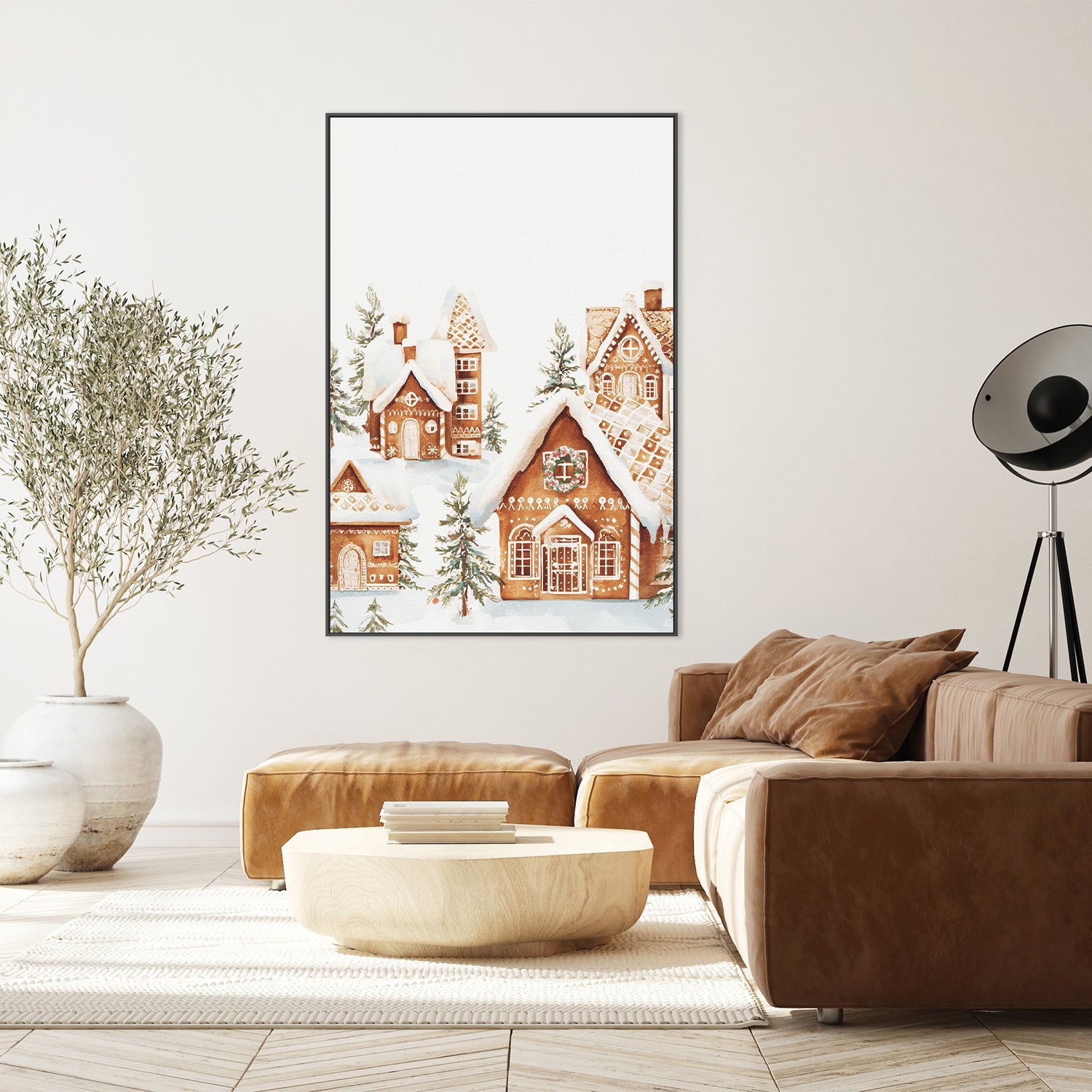 wall-art-print-canvas-poster-framed-Gingerbread Village-9
