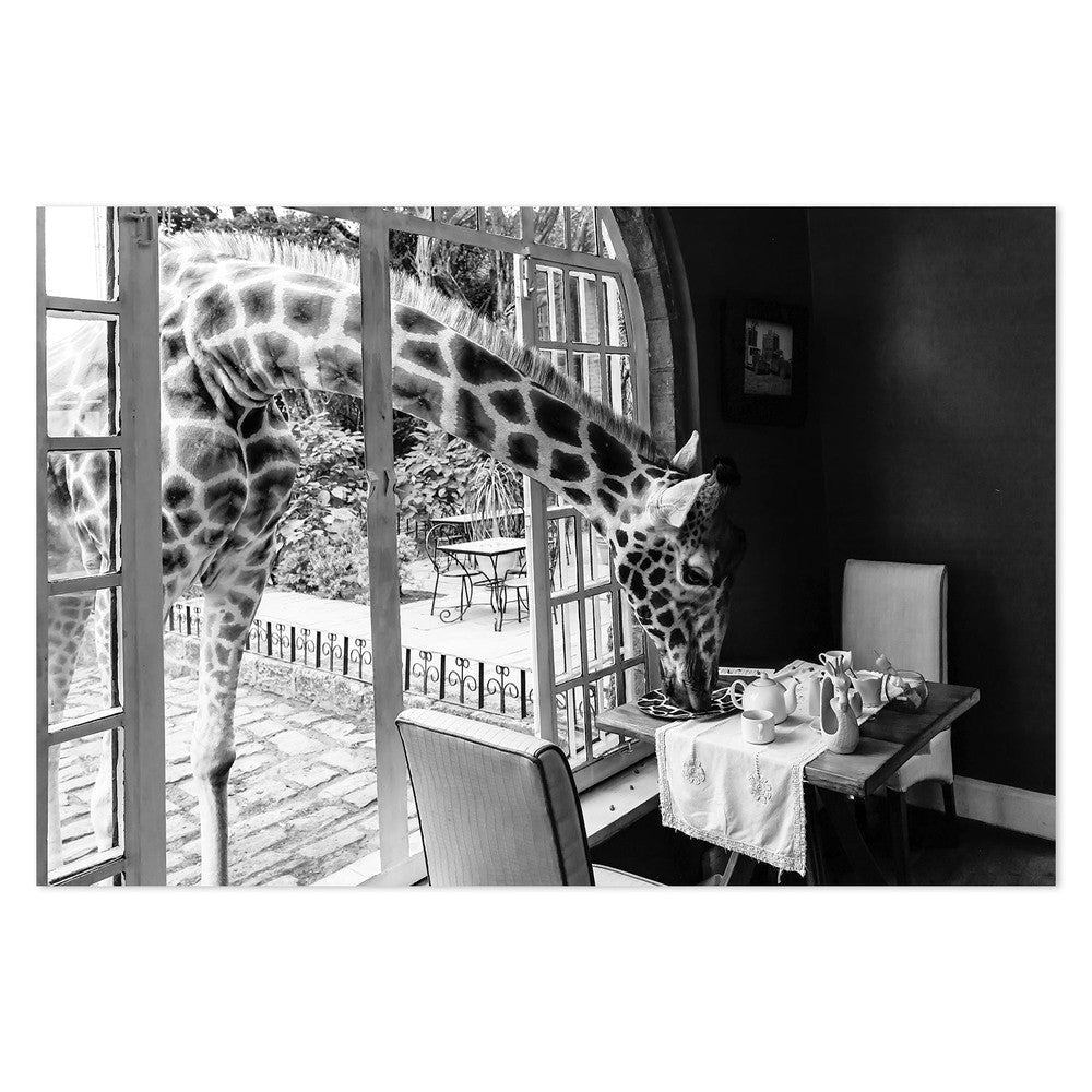 wall-art-print-canvas-poster-framed-Giraffes Invited, Set Of 2-by-Plus X Studio-Gioia Wall Art