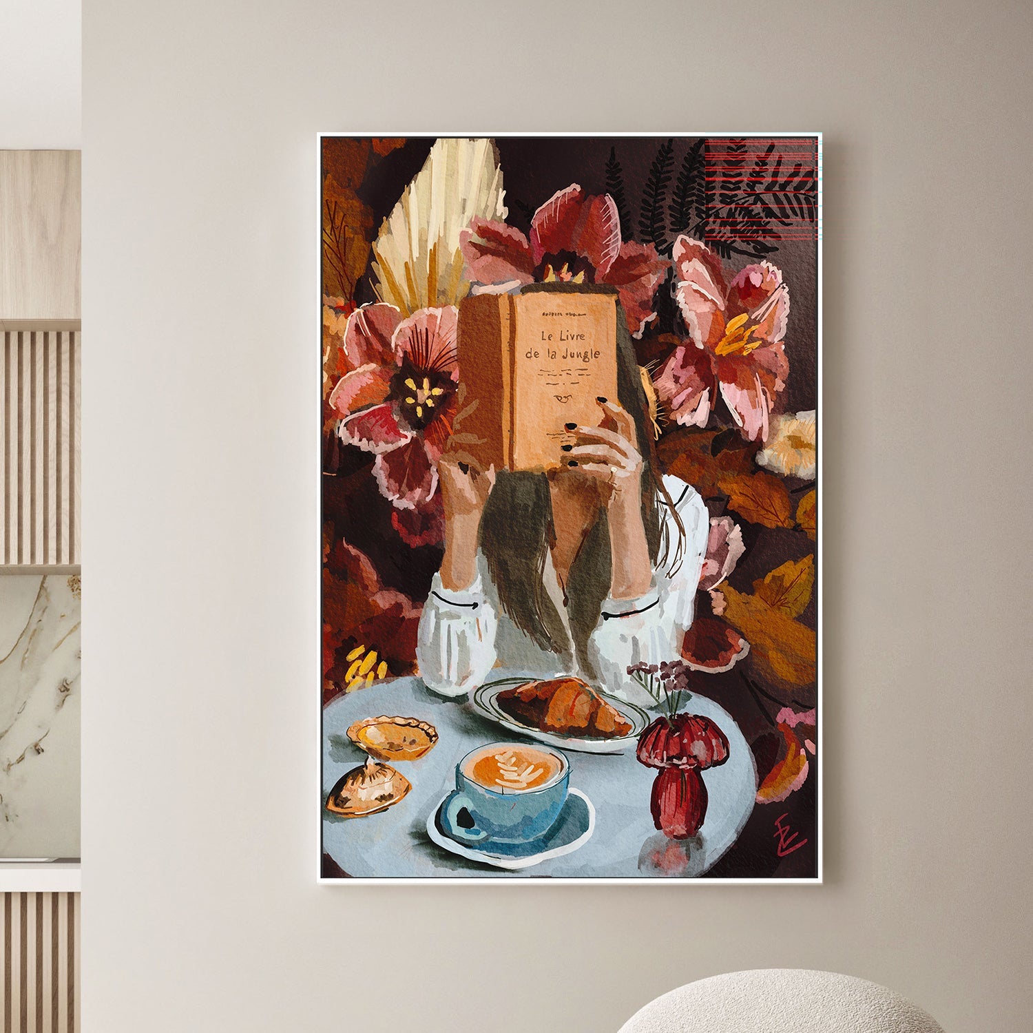 wall-art-print-canvas-poster-framed-girl with jungle book-2