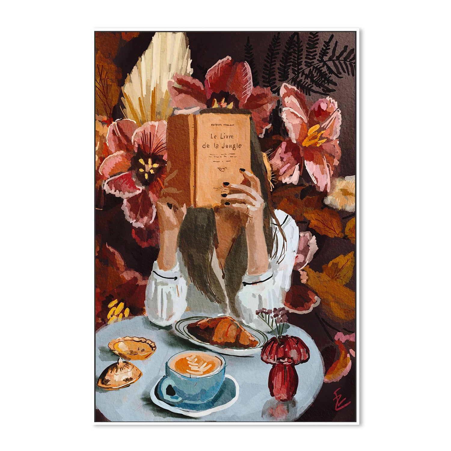 wall-art-print-canvas-poster-framed-girl with jungle book-5