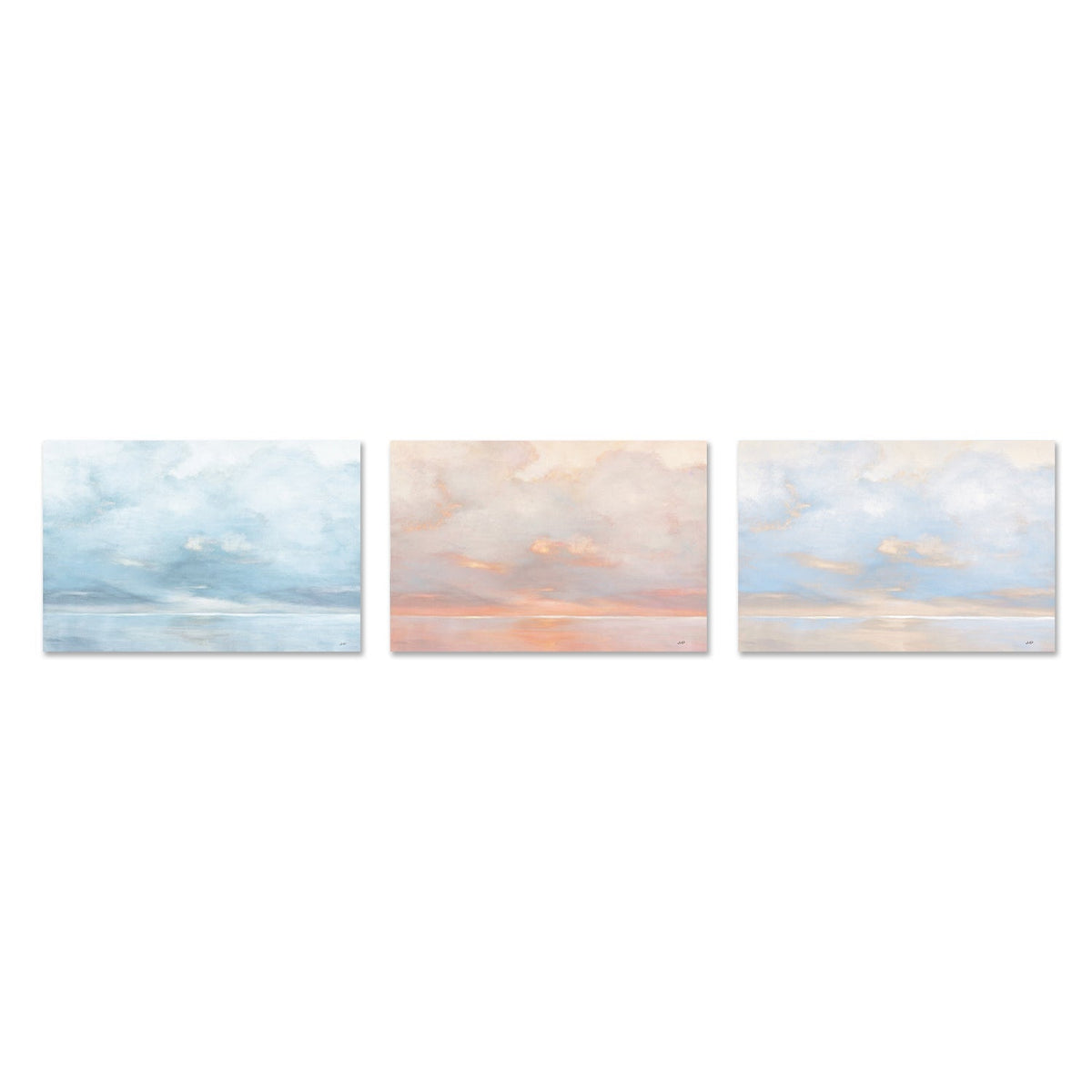 wall-art-print-canvas-poster-framed-Glint on the horizon, Set of 3-by-Julia Purinton-Gioia Wall Art