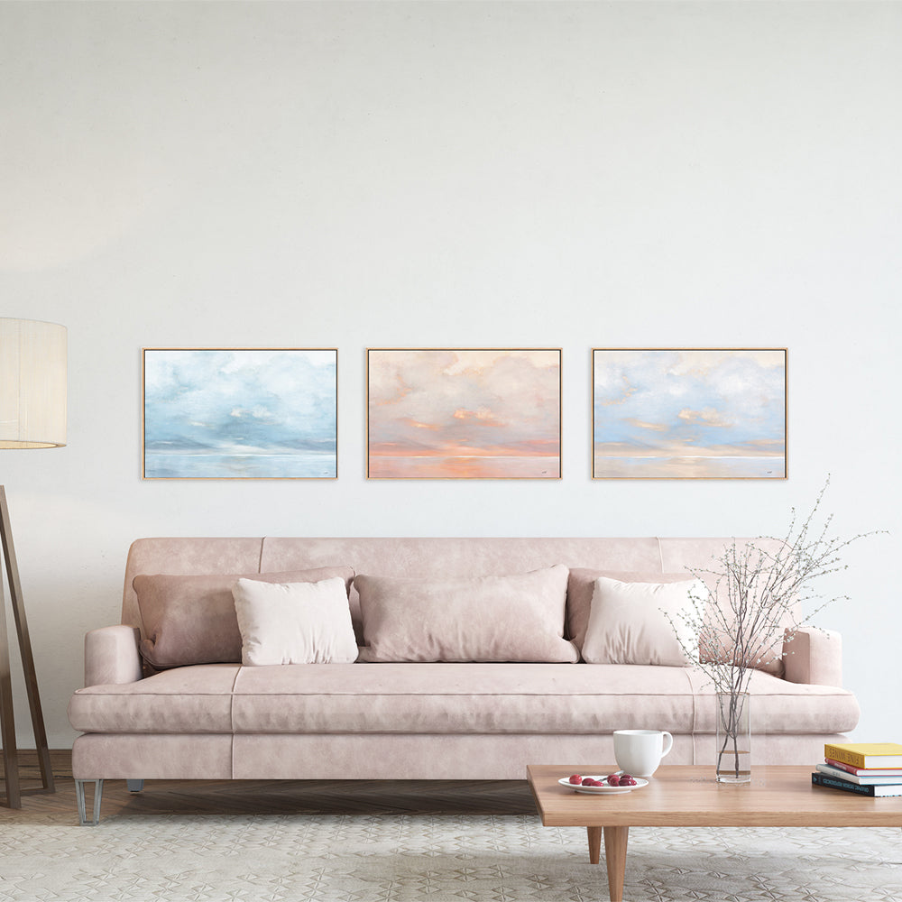 wall-art-print-canvas-poster-framed-Glint on the horizon, Set of 3-by-Julia Purinton-Gioia Wall Art