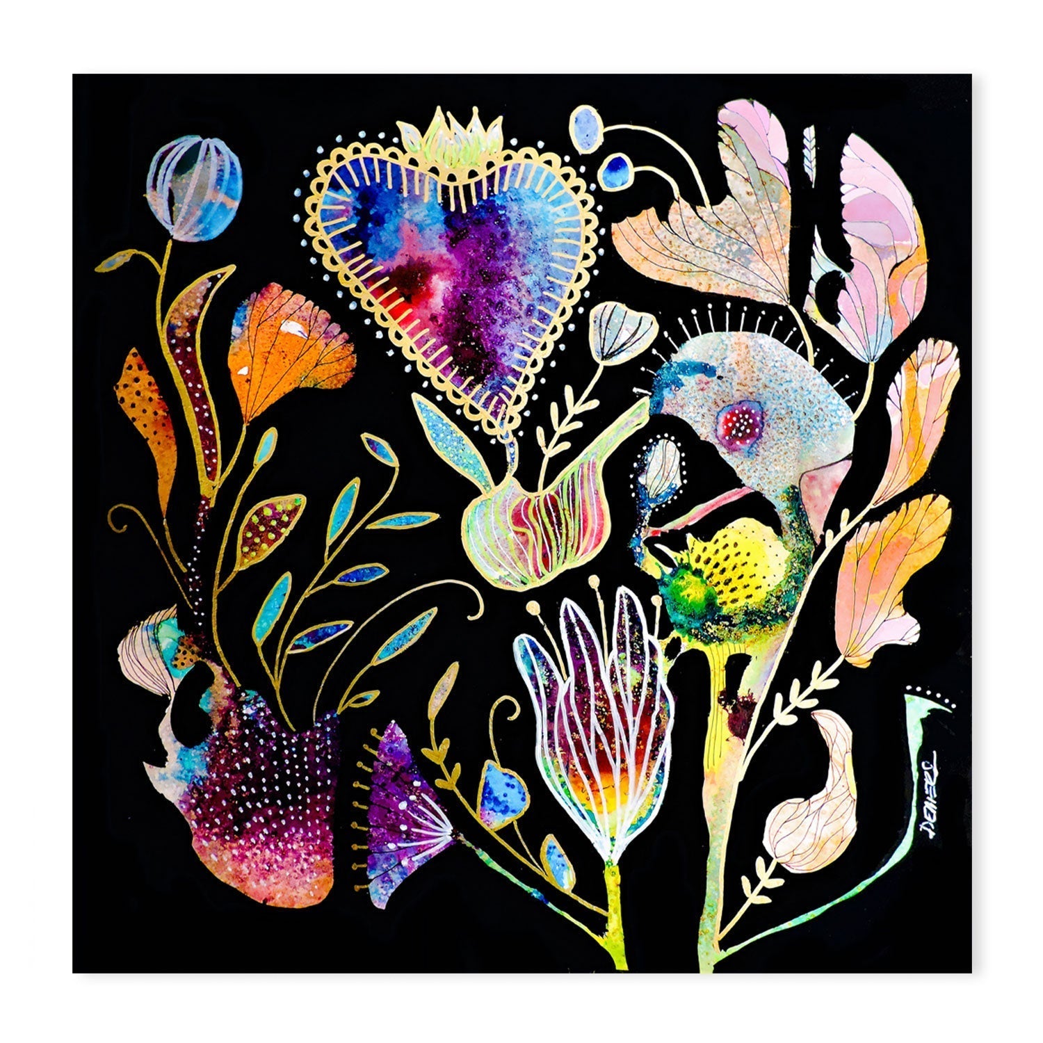 wall-art-print-canvas-poster-framed-Glowing Heart , By Sylvie Demers-GIOIA-WALL-ART