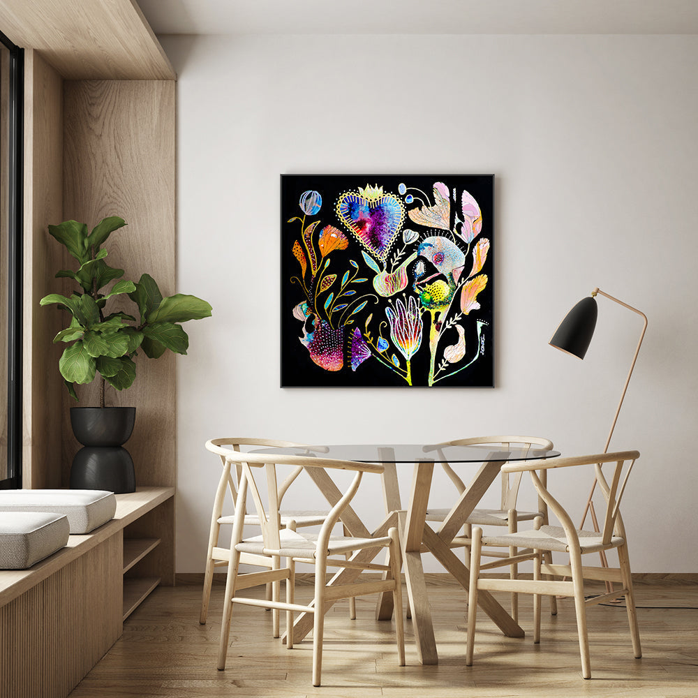 wall-art-print-canvas-poster-framed-Glowing Heart , By Sylvie Demers-GIOIA-WALL-ART