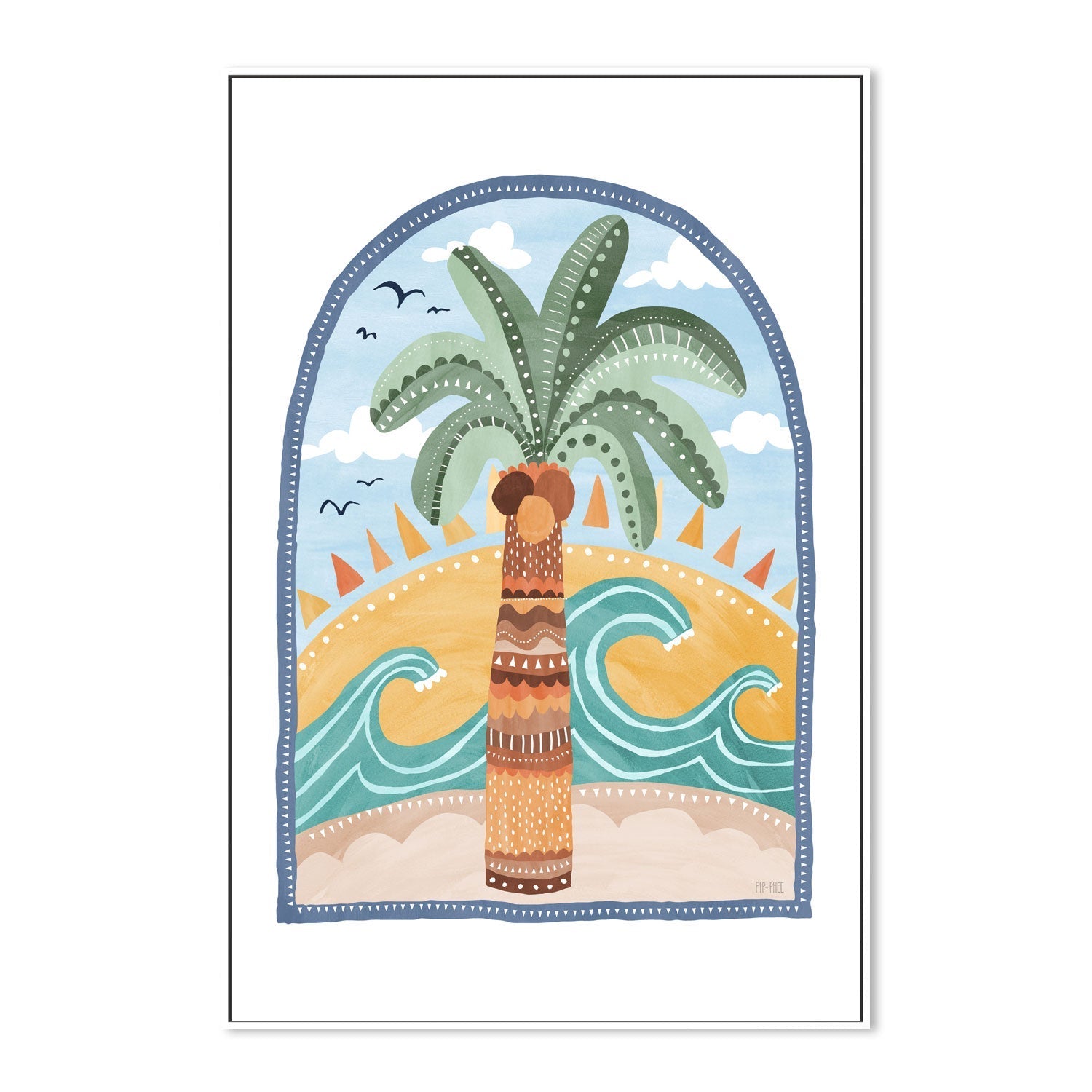 wall-art-print-canvas-poster-framed-Going Coconuts Palm Tree , By Pip and Phee-5