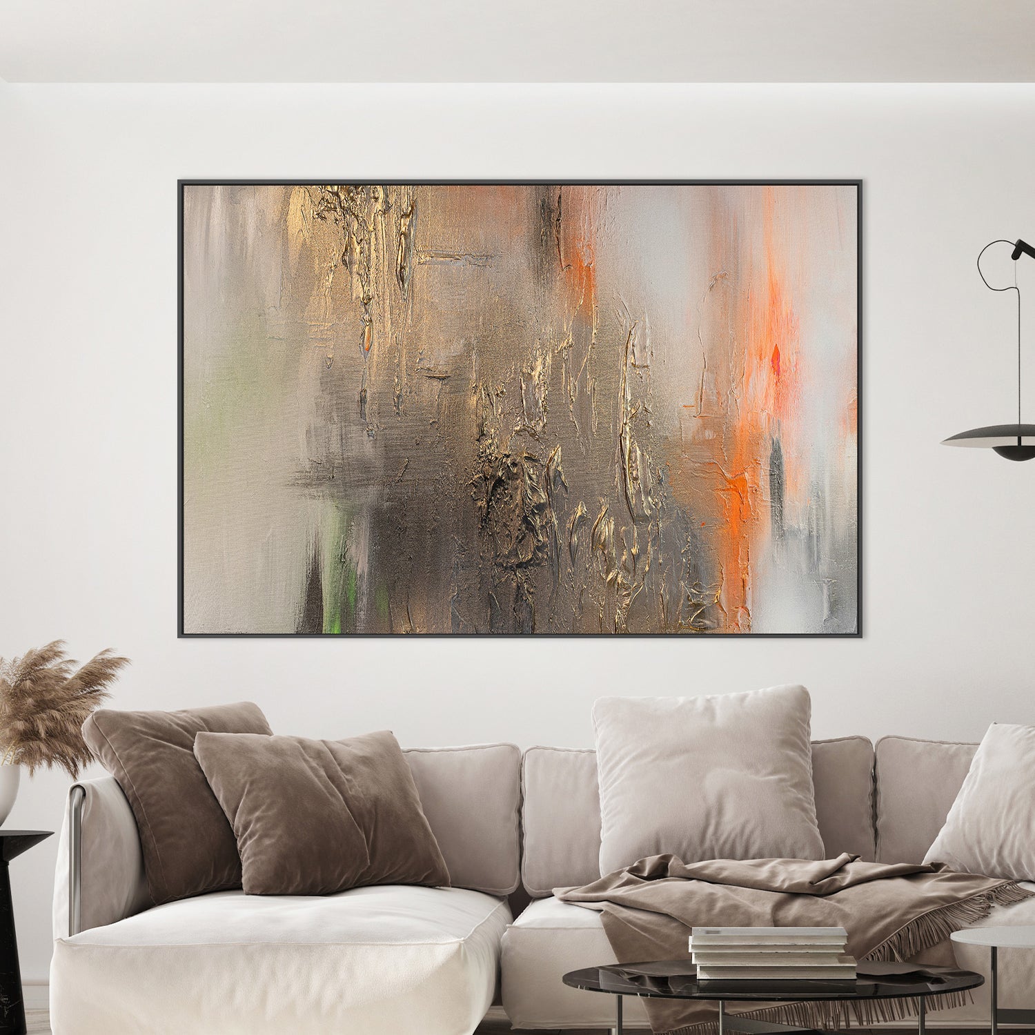 wall-art-print-canvas-poster-framed-Gold Descent-2