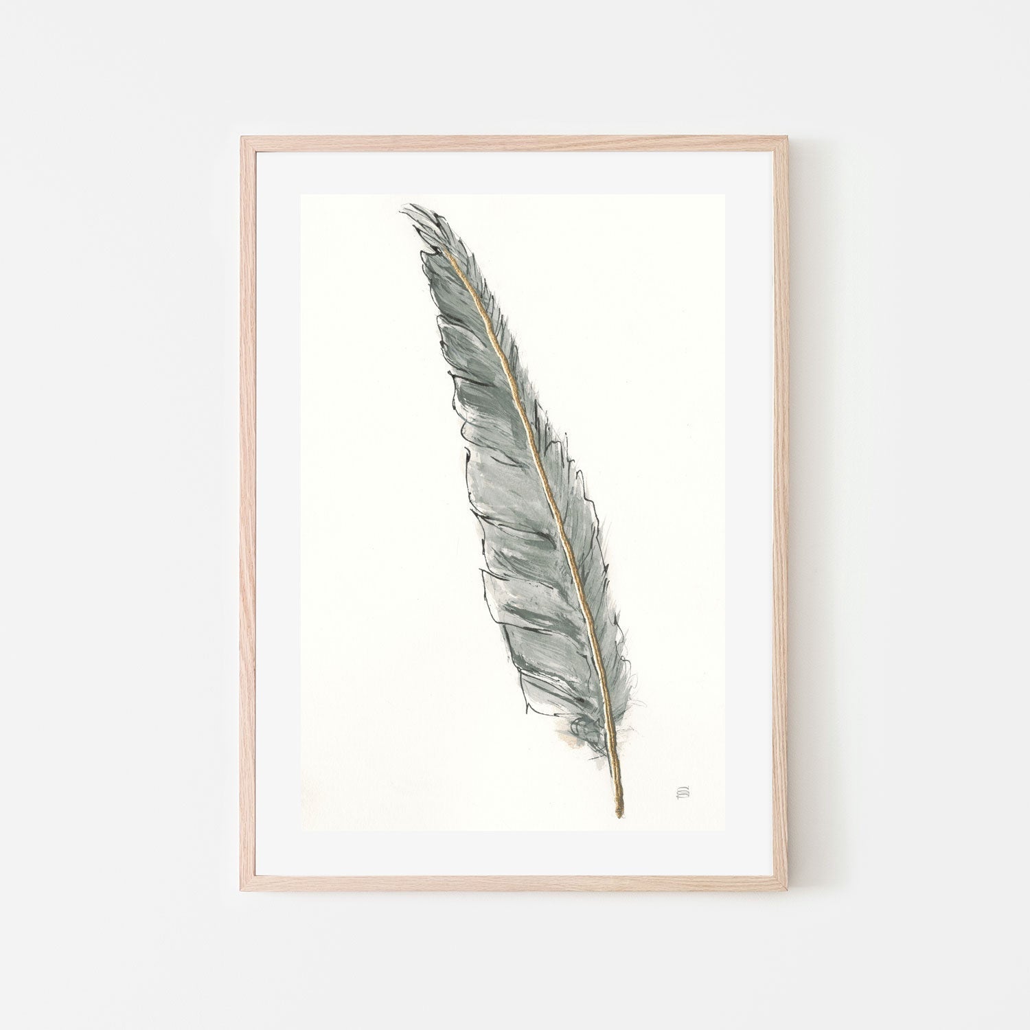 wall-art-print-canvas-poster-framed-Gold Feathers, Style B , By Lisa Audit-GIOIA-WALL-ART