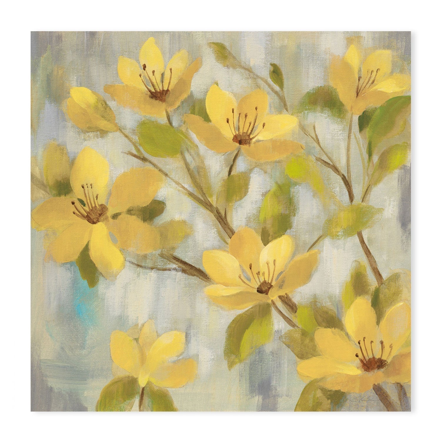 wall-art-print-canvas-poster-framed-Golden Bloom, Style A-by-Silvia Vassileva-Gioia Wall Art