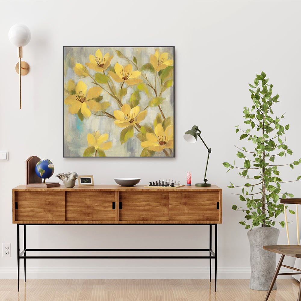 wall-art-print-canvas-poster-framed-Golden Bloom, Style A-by-Silvia Vassileva-Gioia Wall Art
