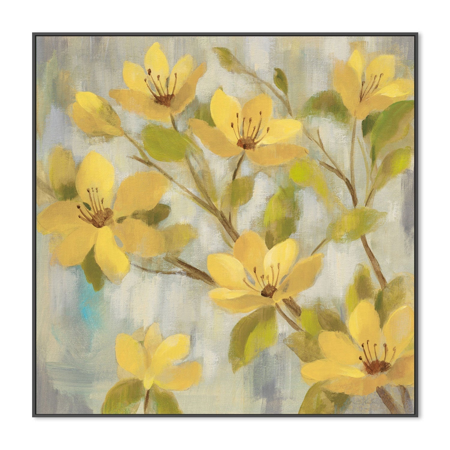 wall-art-print-canvas-poster-framed-Golden Bloom, Style A-by-Silvia Vassileva-Gioia Wall Art