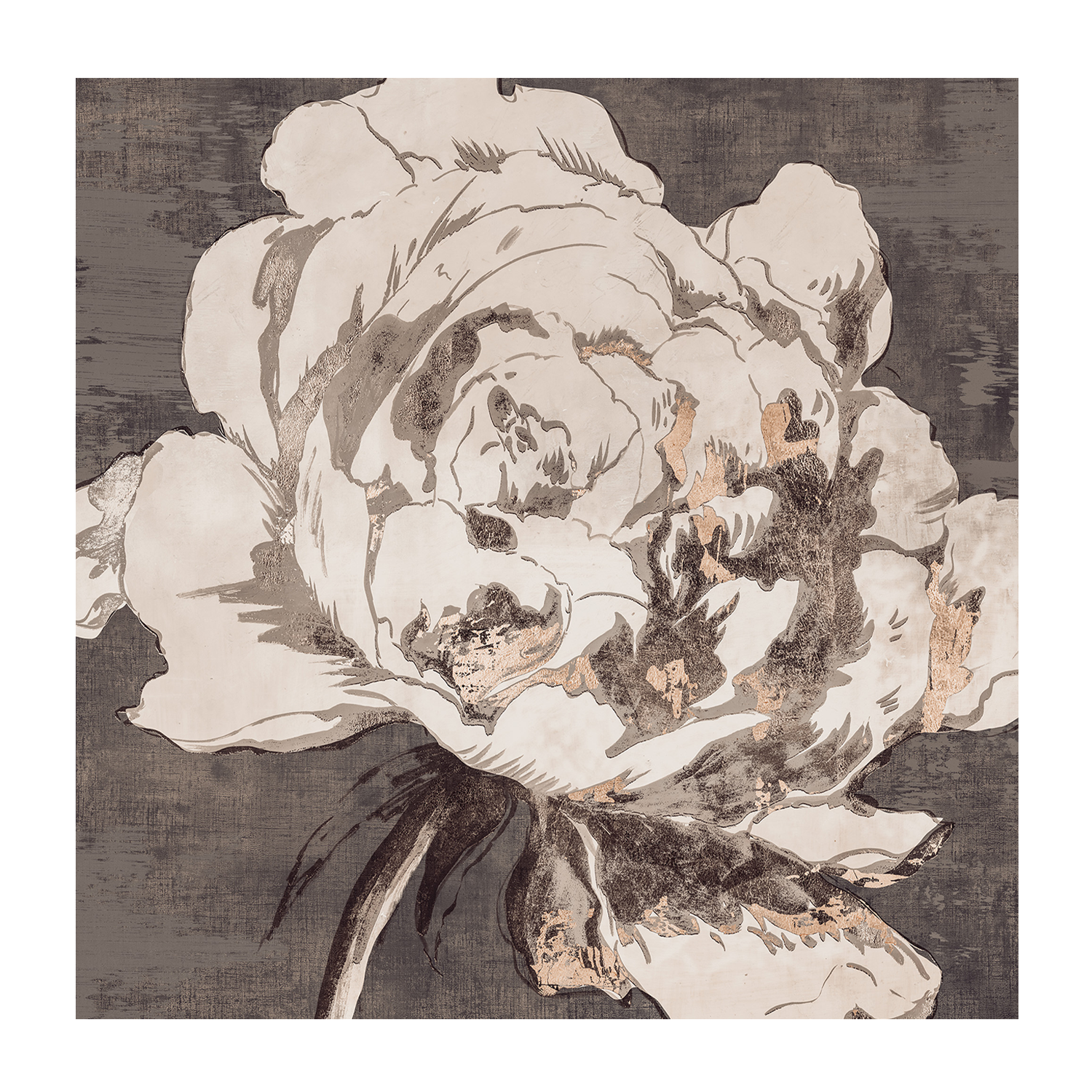 wall-art-print-canvas-poster-framed-Golden Flower Brown Tone, Style A & B, Set Of 2 , By Asia Jensen-8