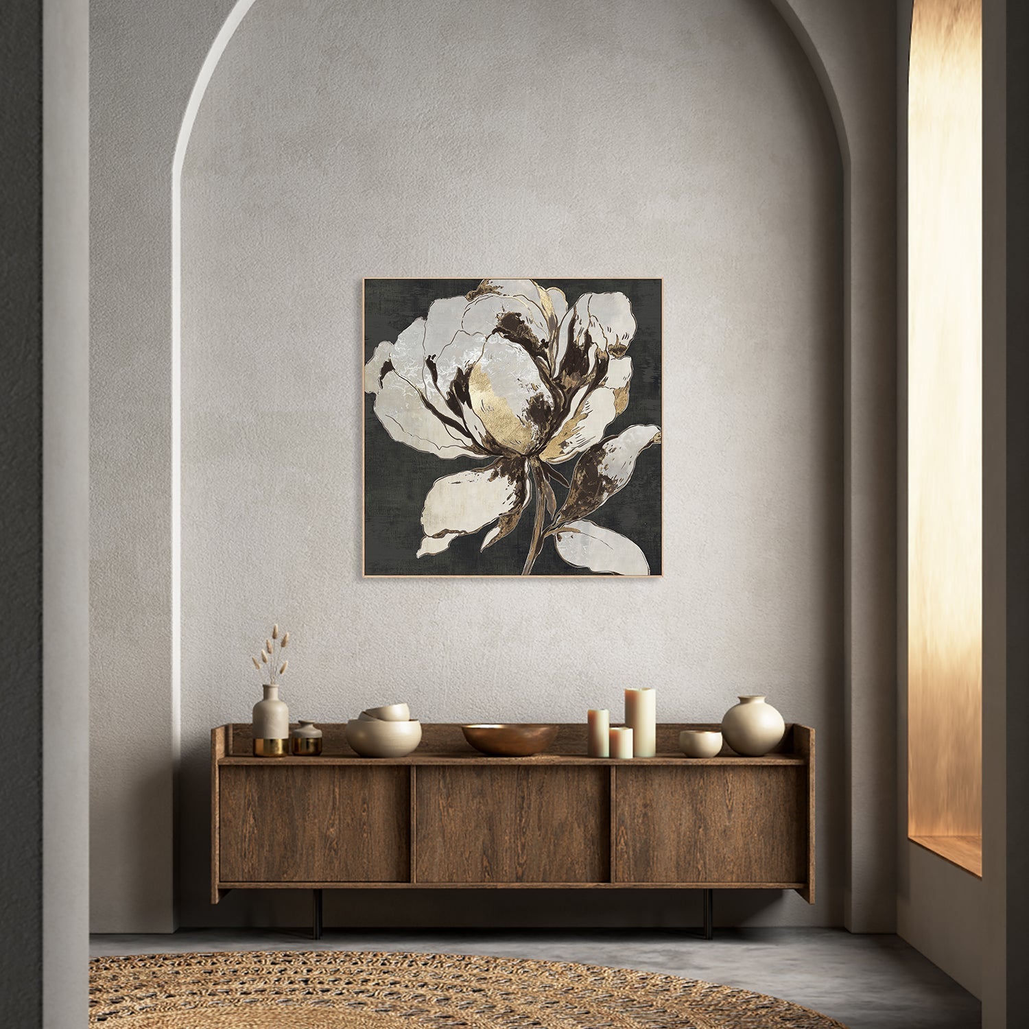 wall-art-print-canvas-poster-framed-Golden Flower, Style B , By Asia Jensen-7