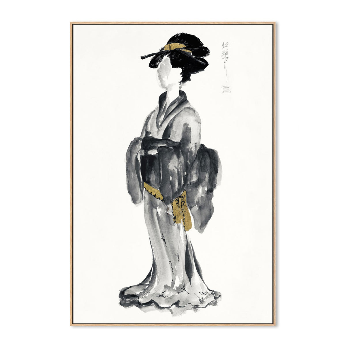 wall-art-print-canvas-poster-framed-Golden Geisha, Style A , By Chris Paschke-GIOIA-WALL-ART