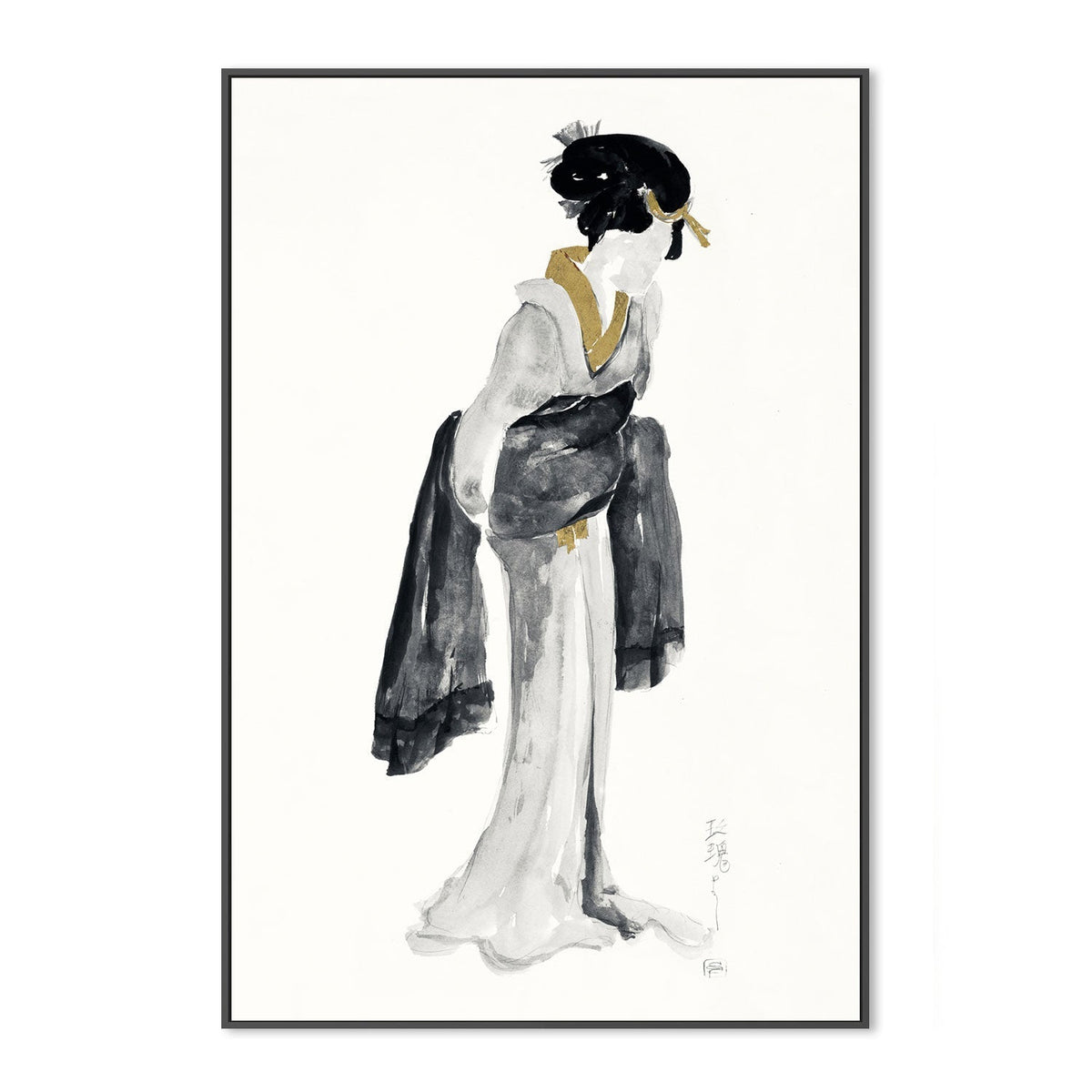 wall-art-print-canvas-poster-framed-Golden Geisha, Style B , By Chris Paschke-GIOIA-WALL-ART