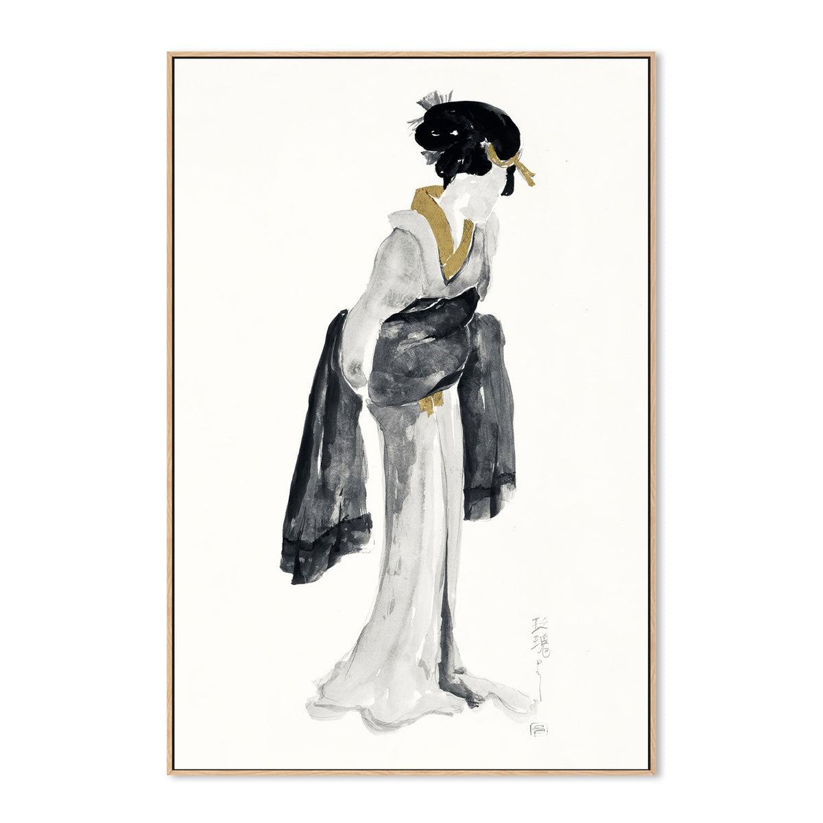 wall-art-print-canvas-poster-framed-Golden Geisha, Style B , By Chris Paschke-GIOIA-WALL-ART
