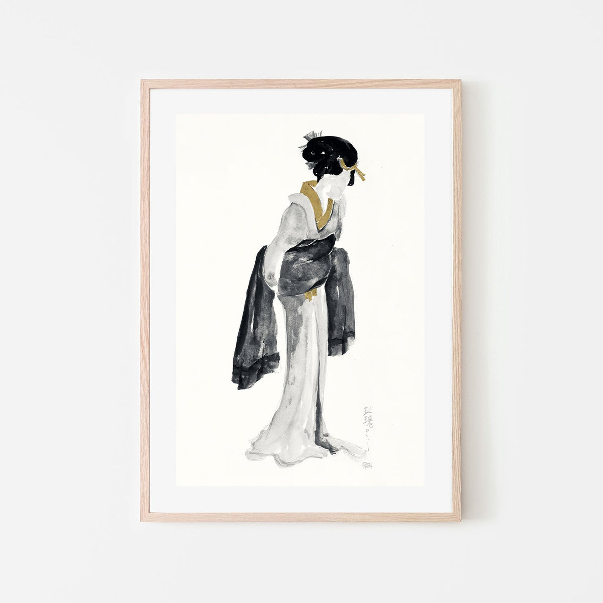 wall-art-print-canvas-poster-framed-Golden Geisha, Style B , By Chris Paschke-GIOIA-WALL-ART