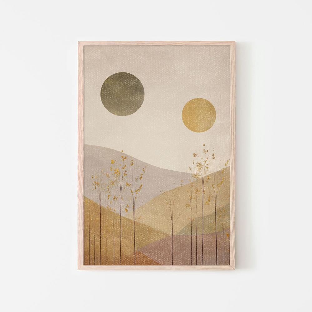 wall-art-print-canvas-poster-framed-Golden Suns Layered Landscape-6