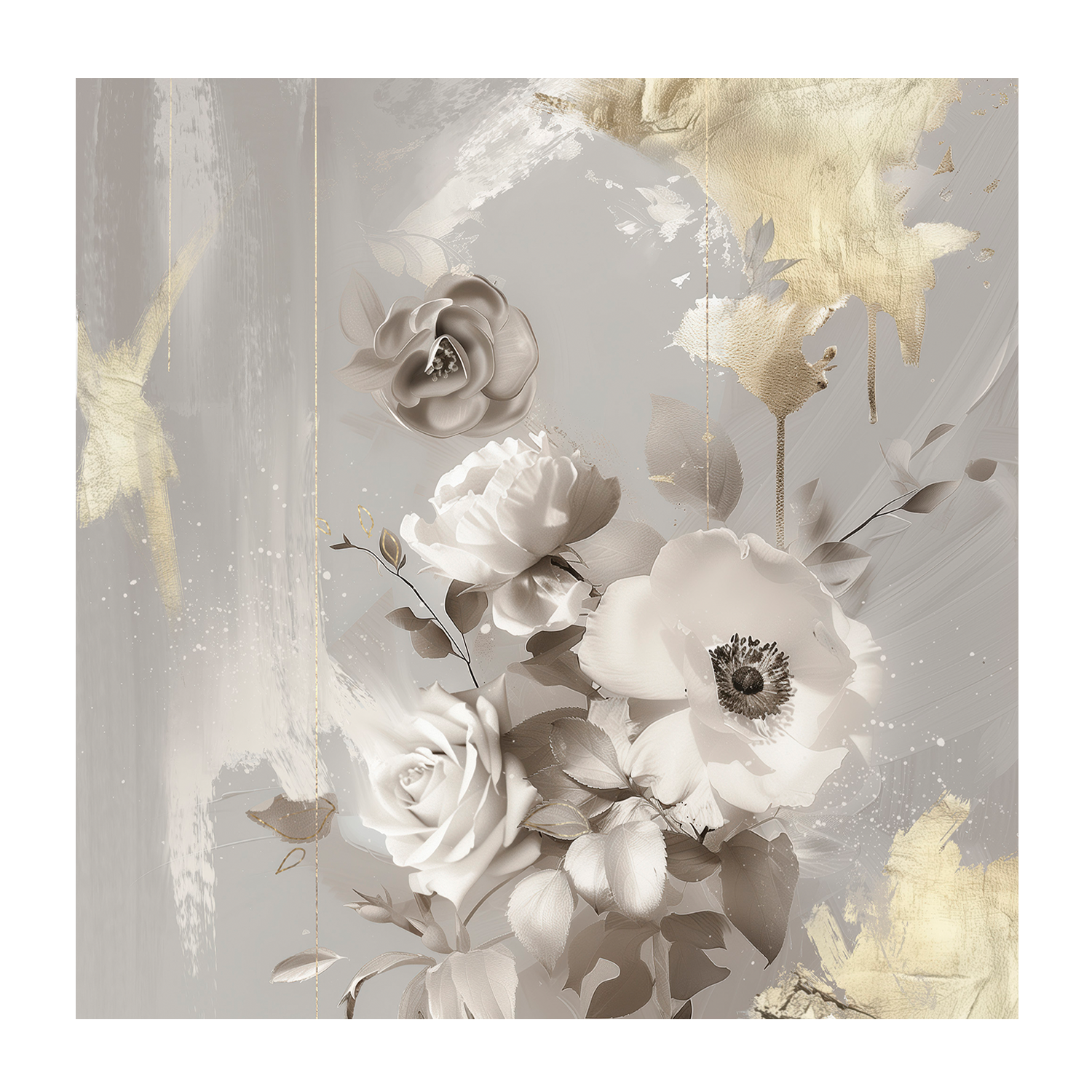 wall-art-print-canvas-poster-framed-Goldleaf Bloom, Style A , By Bella Eve-1