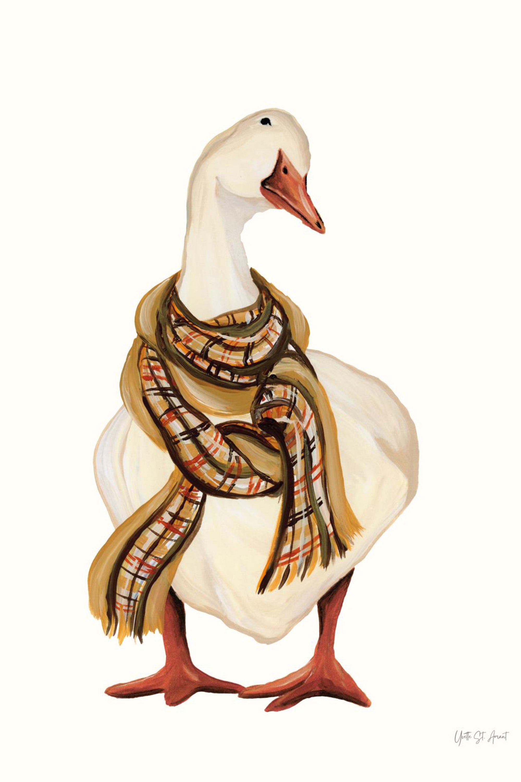 wall-art-print-canvas-poster-framed-Goose with Scarf-1