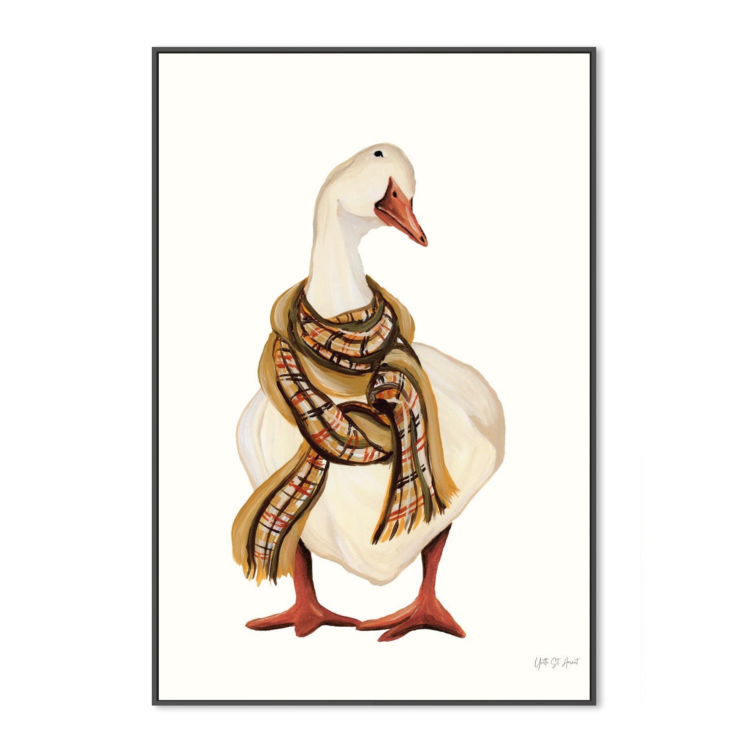 wall-art-print-canvas-poster-framed-Goose with Scarf-3