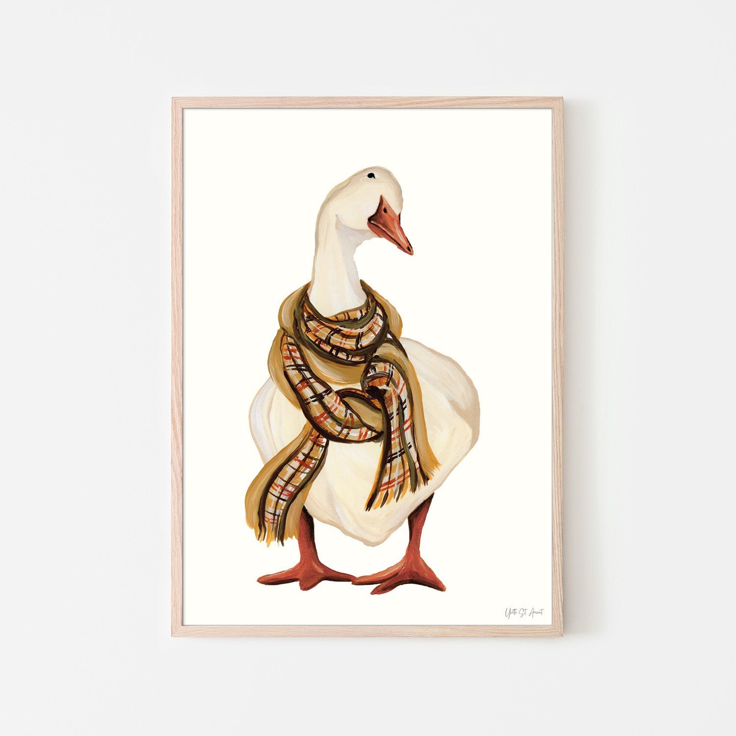 wall-art-print-canvas-poster-framed-Goose with Scarf-6