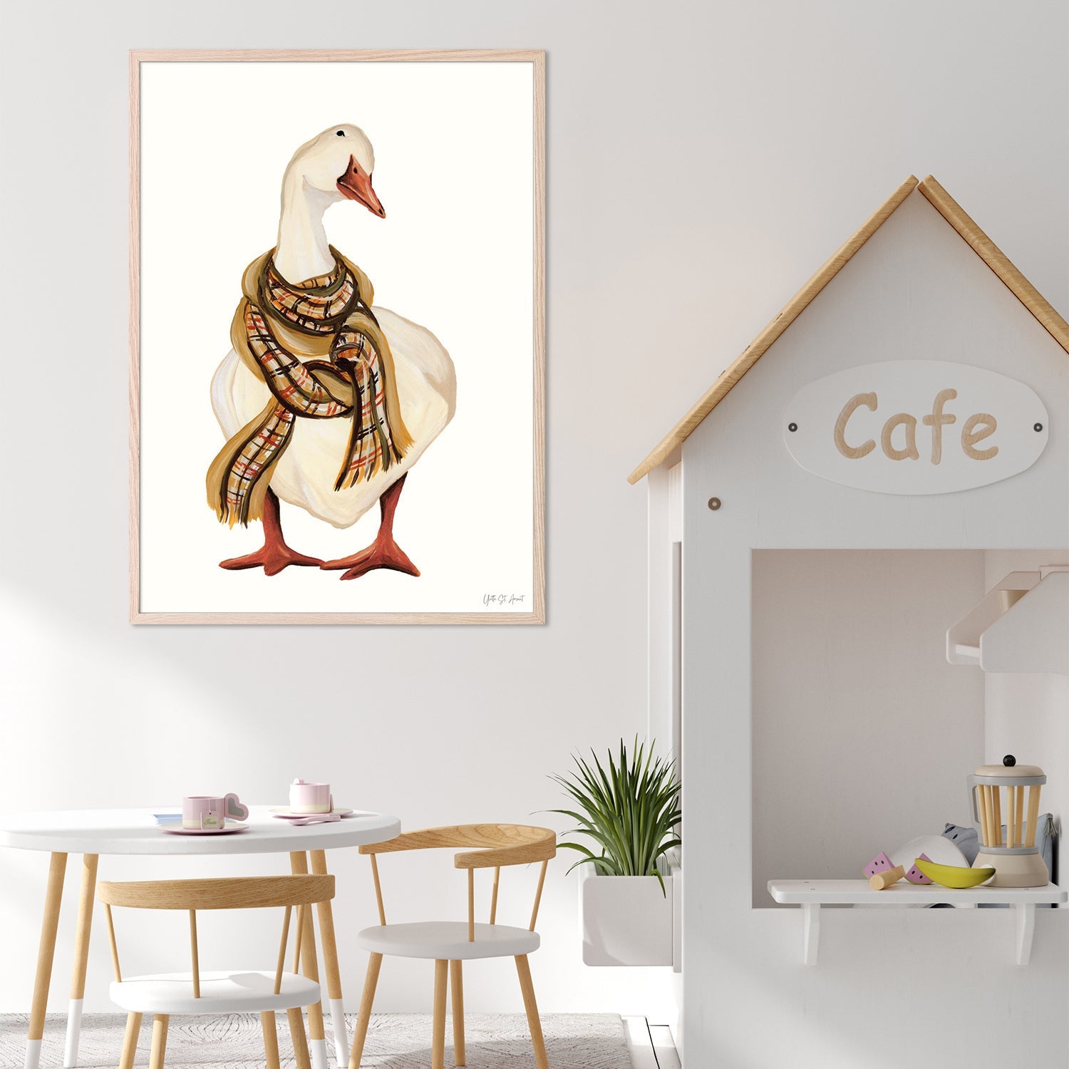 wall-art-print-canvas-poster-framed-Goose with Scarf-8