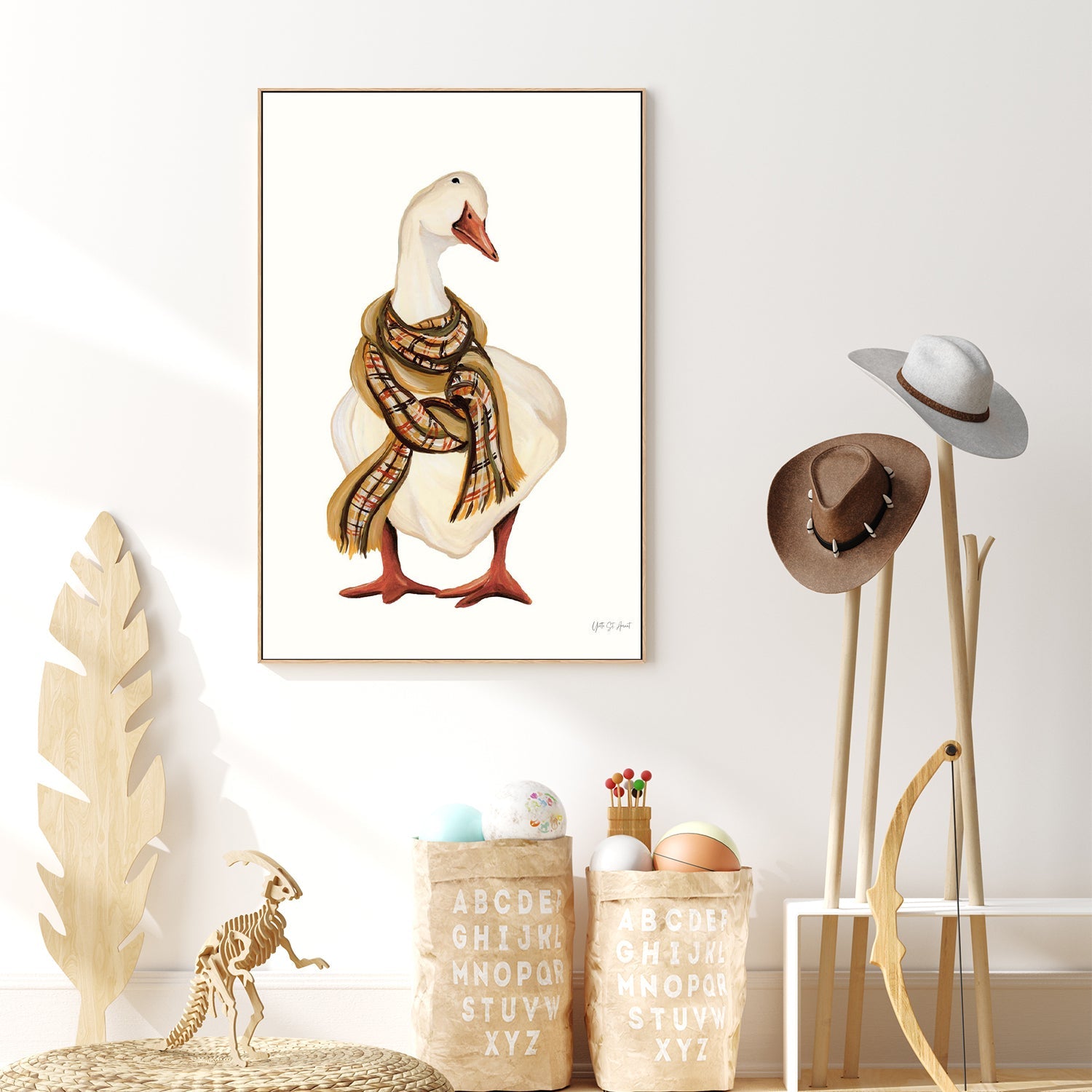 wall-art-print-canvas-poster-framed-Goose with Scarf-9