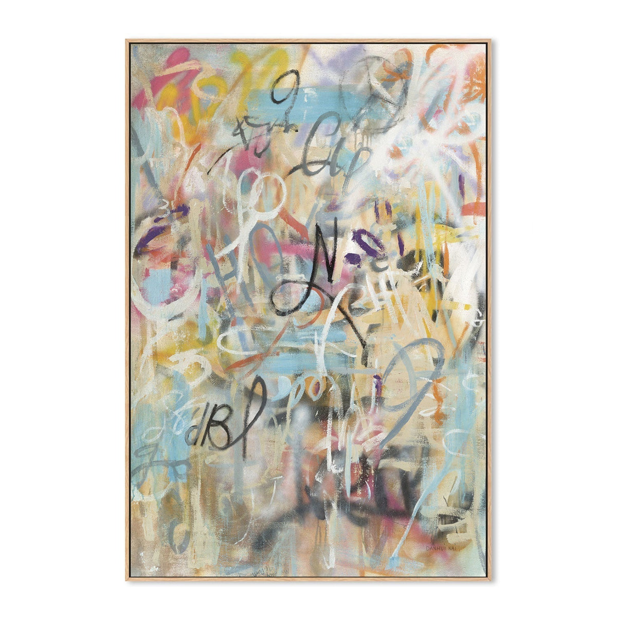 wall-art-print-canvas-poster-framed-Graffiti Love, Style A , By Danhui Nai-GIOIA-WALL-ART