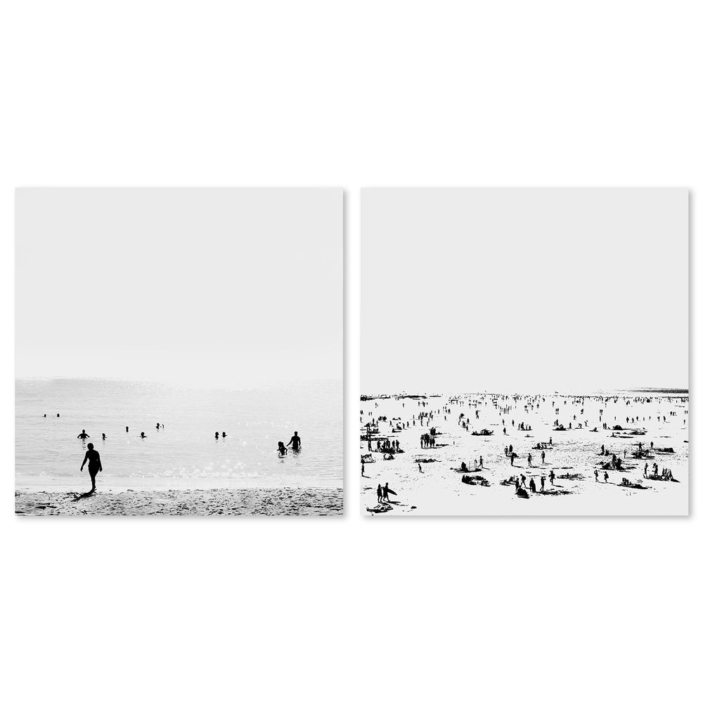 Grande and Beachy, Set of 2-Framed-Canvas-Print-Poster-Gioia Wall Art