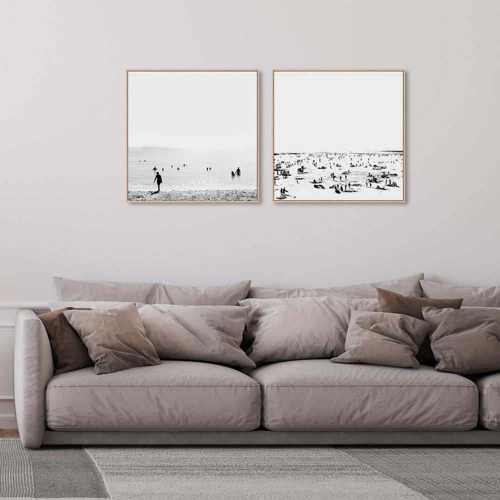 Grande and Beachy, Set of 2-Framed-Canvas-Print-Poster-Gioia Wall Art