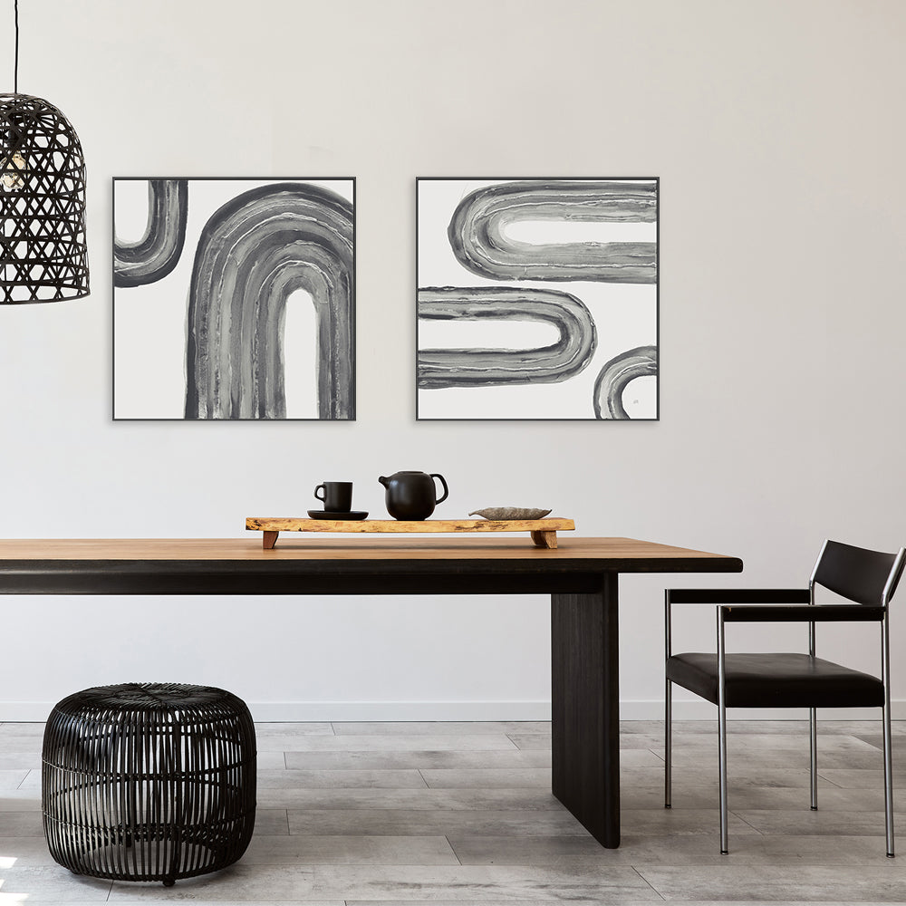 wall-art-print-canvas-poster-framed-Gray Rainbow, Set of 2-by-Chris Paschke-Gioia Wall Art