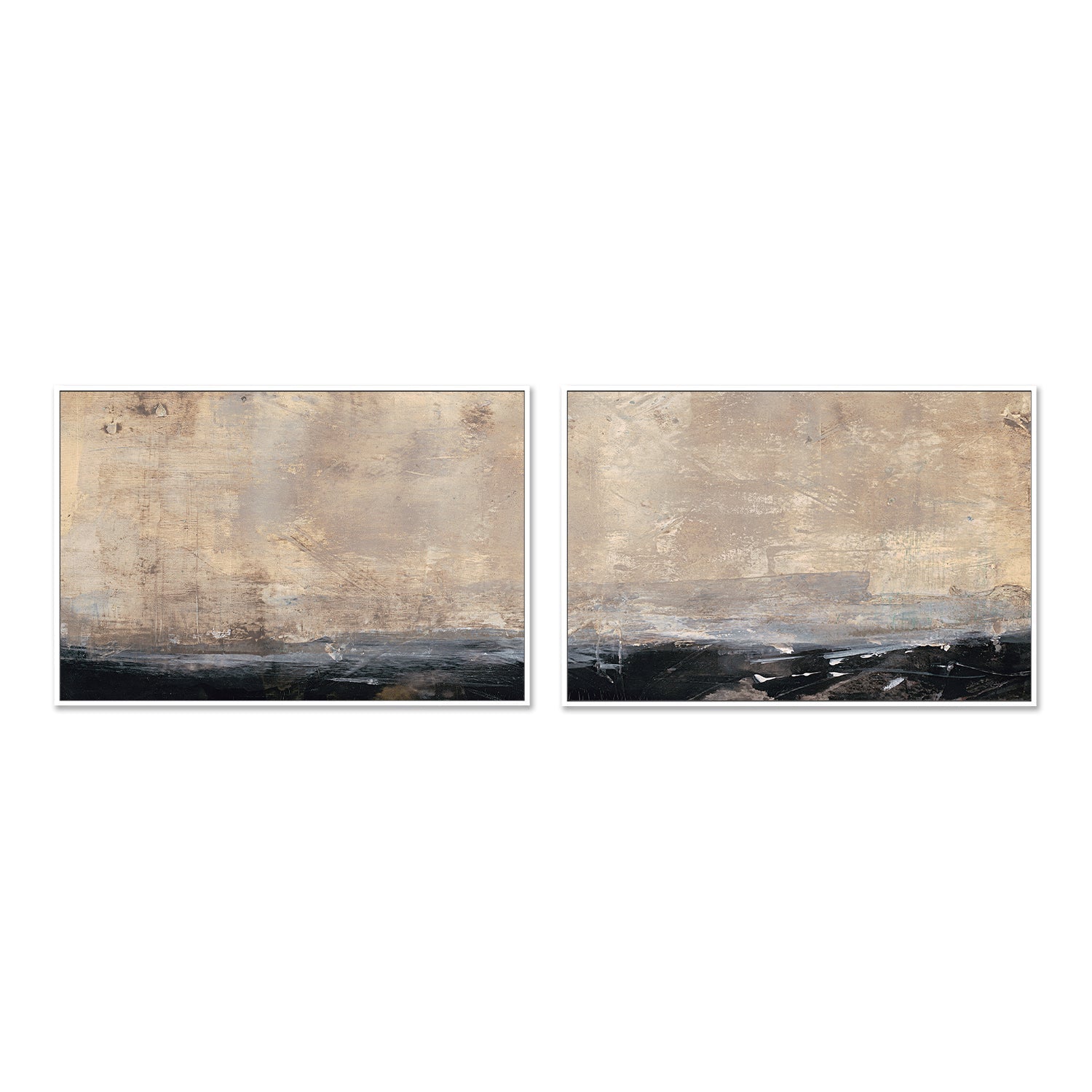 wall-art-print-canvas-poster-framed-Gray Sky Abstract, Style A & B, Set Of 2 , By Aubrey-5