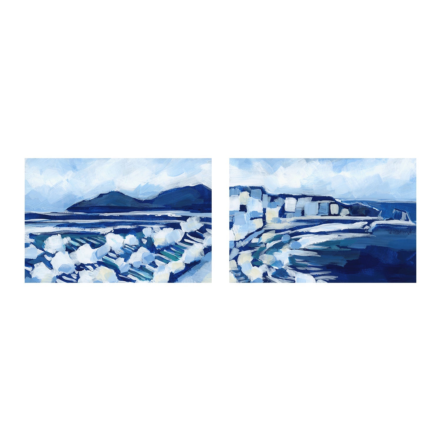 wall-art-print-canvas-poster-framed-Grecian Tides Landscape , Style A & B, Set Of 2 , By Jetty Home-1