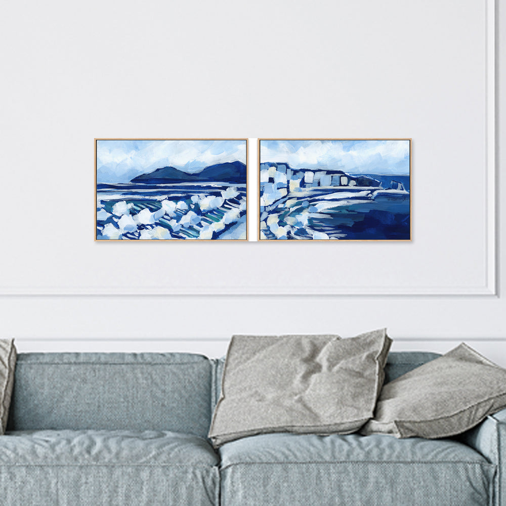 wall-art-print-canvas-poster-framed-Grecian Tides Landscape , Style A & B, Set Of 2 , By Jetty Home-2