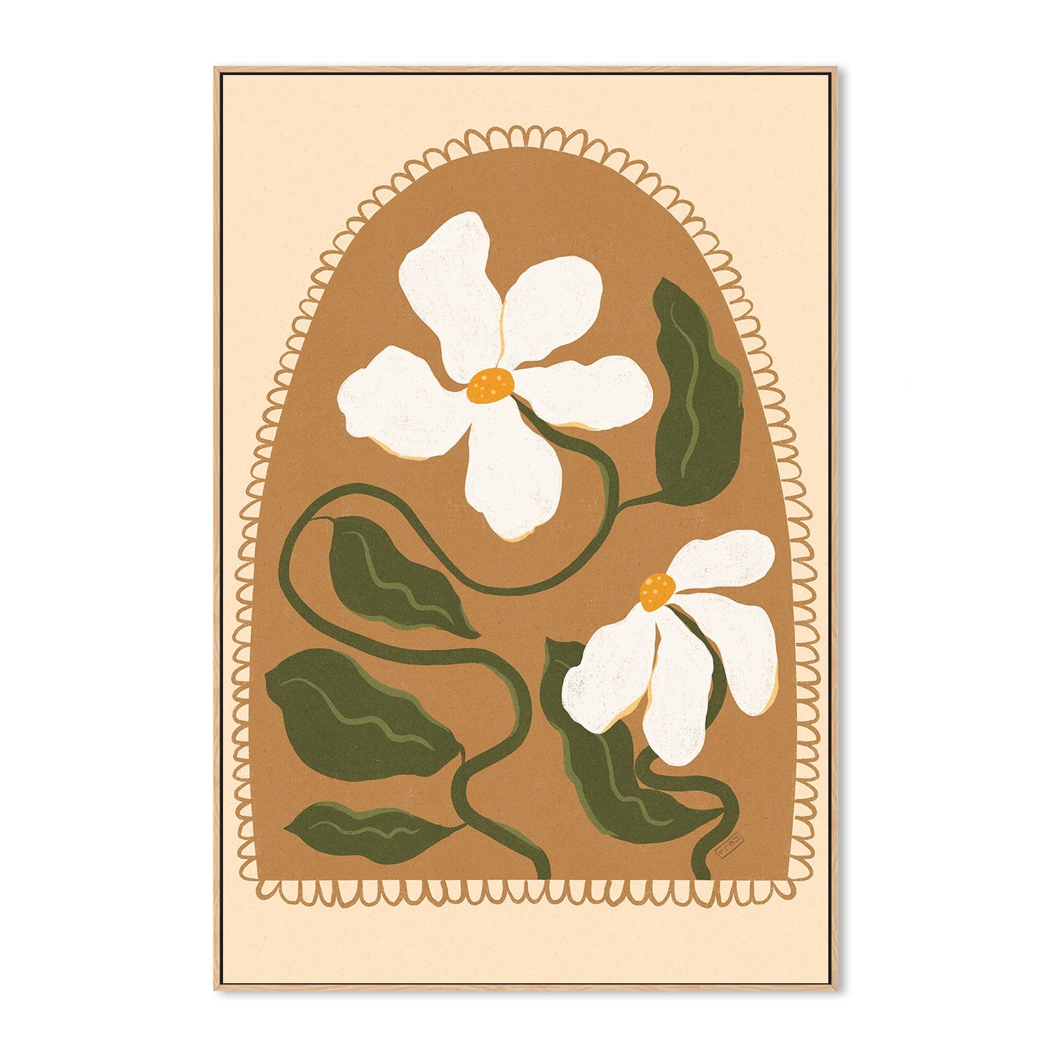 wall-art-print-canvas-poster-framed-Greek Inspired Boho Flowers-4
