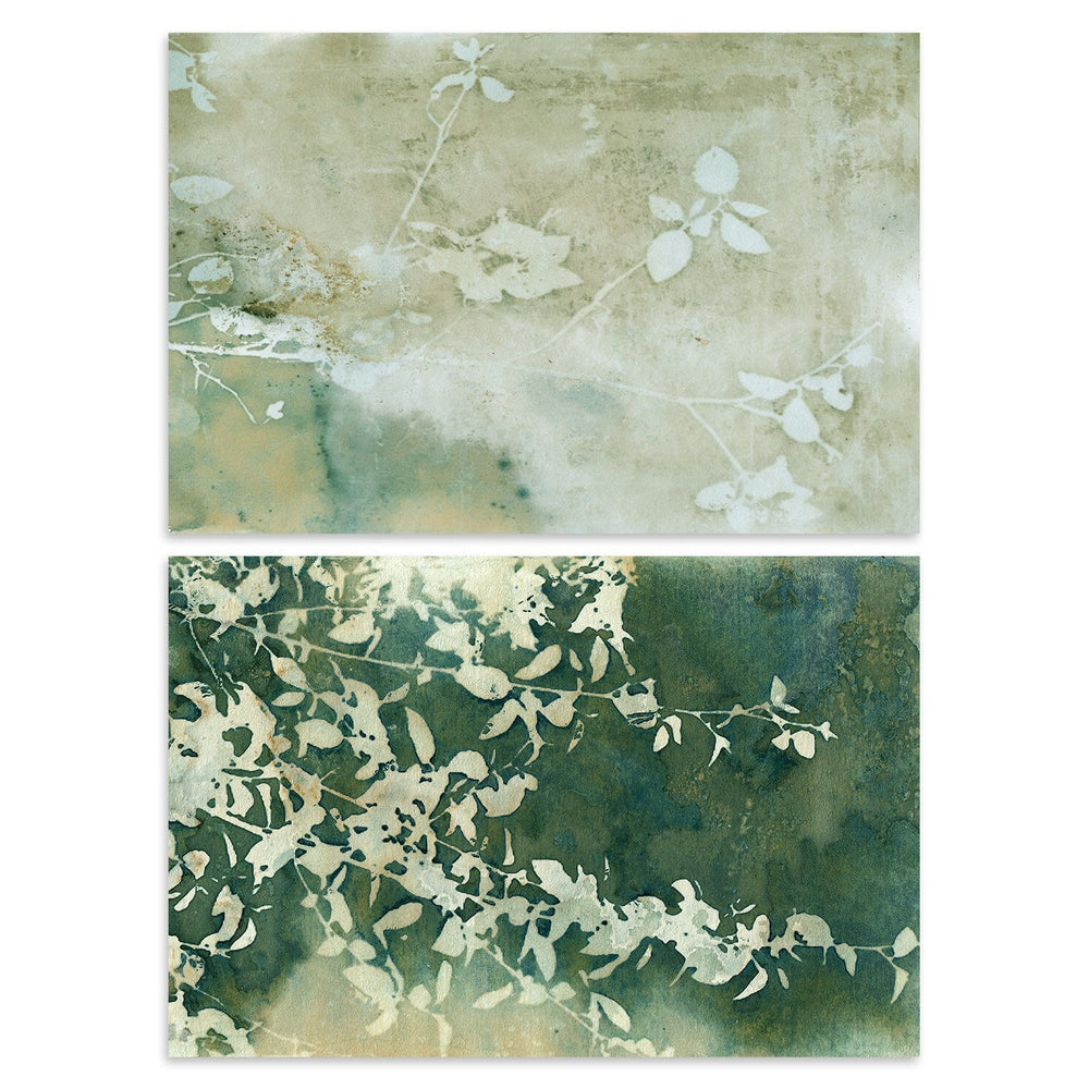 wall-art-print-canvas-poster-framed-Green Bouquet And Quiet Days, Set Of 2-by-Krista Mccurdy-Gioia Wall Art