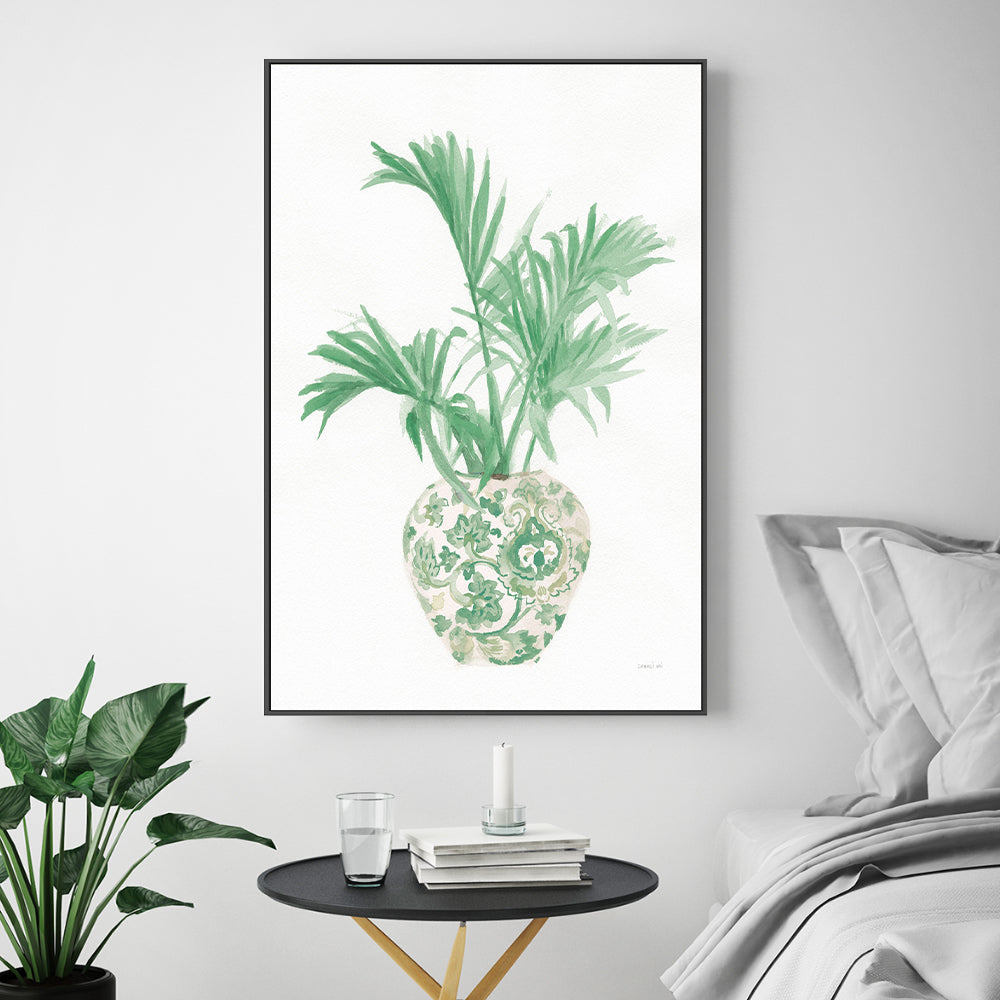 wall-art-print-canvas-poster-framed-Green Chinoiserie, Style A , By Danhui Nai-GIOIA-WALL-ART