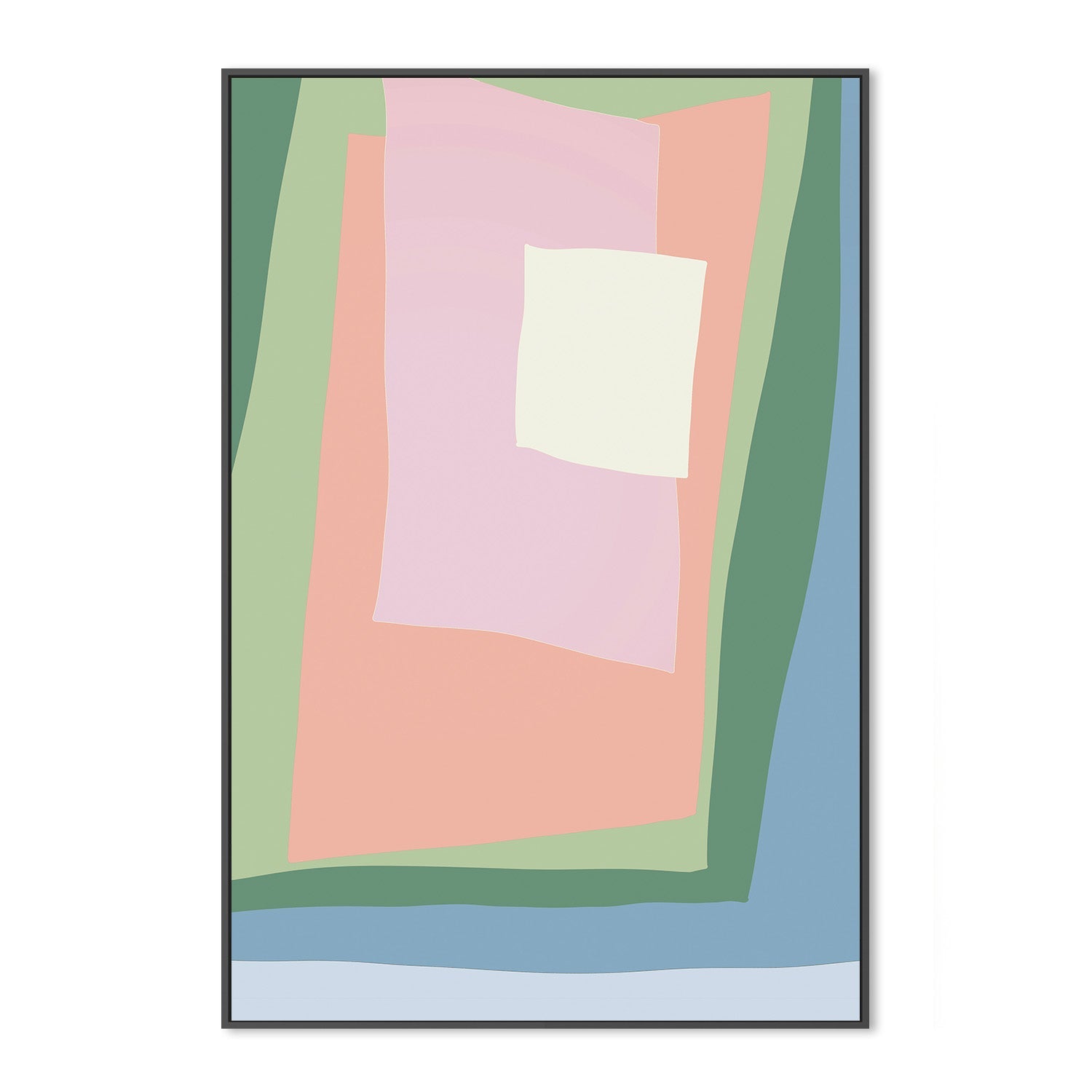 wall-art-print-canvas-poster-framed-Green Cut Out, Style A , By JL Design-3