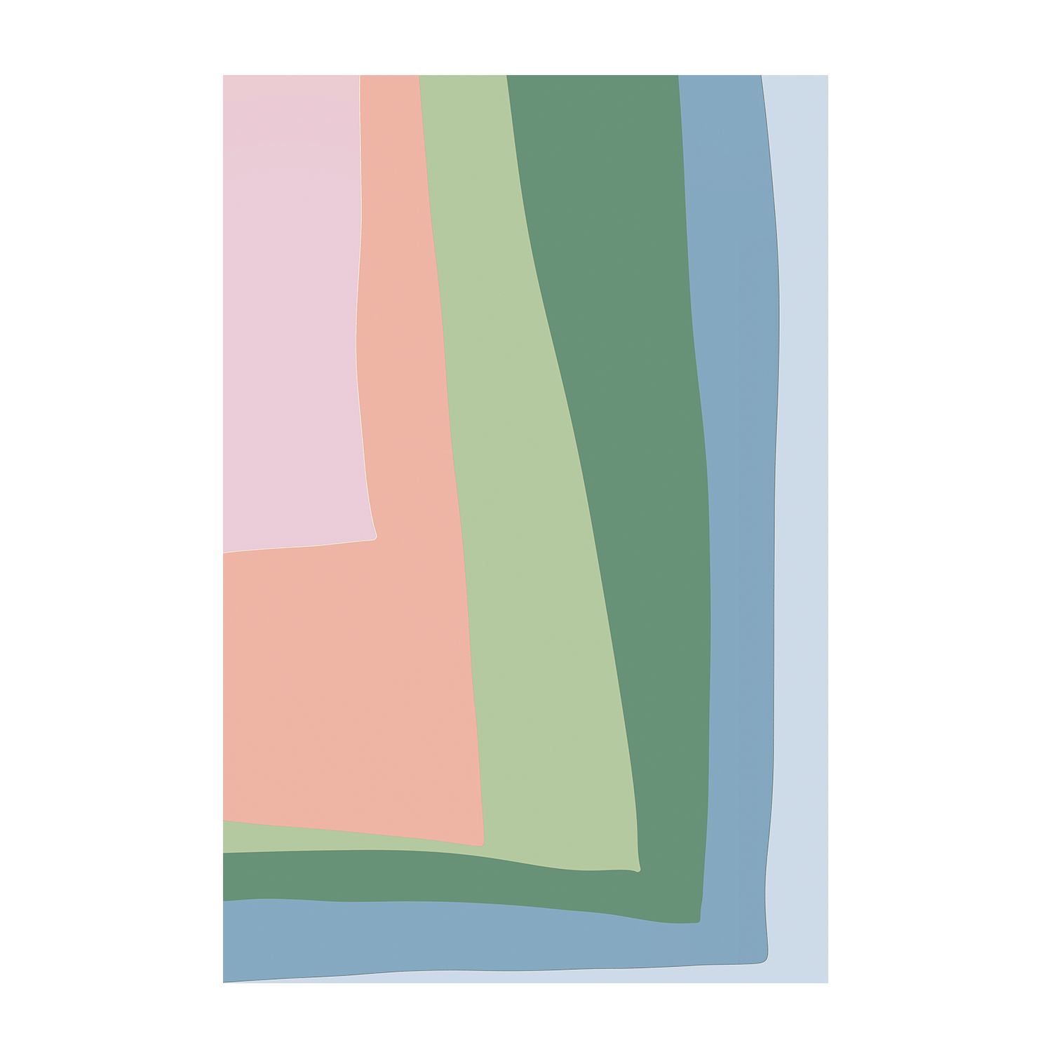 wall-art-print-canvas-poster-framed-Green Cut Out, Style B , By JL Design-1