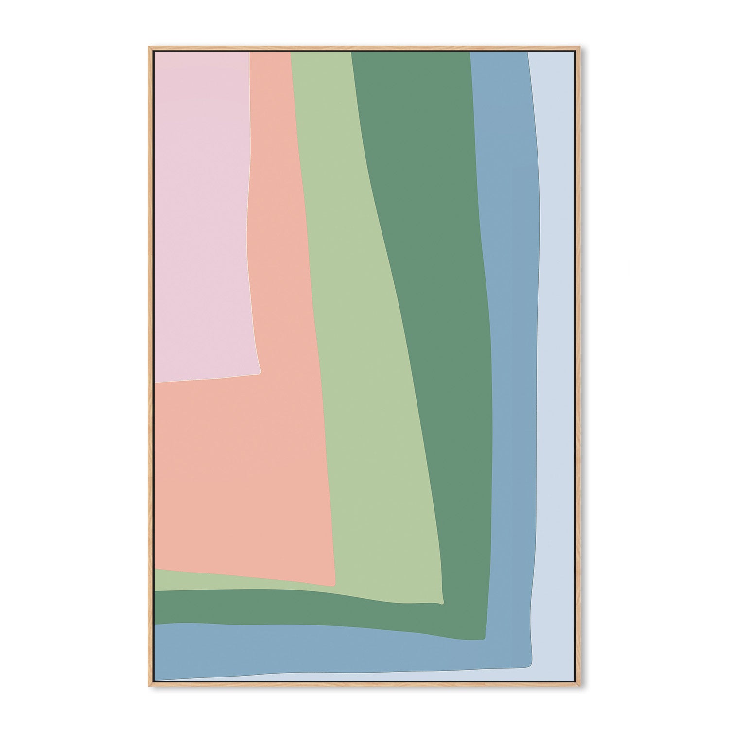 wall-art-print-canvas-poster-framed-Green Cut Out, Style B , By JL Design-4