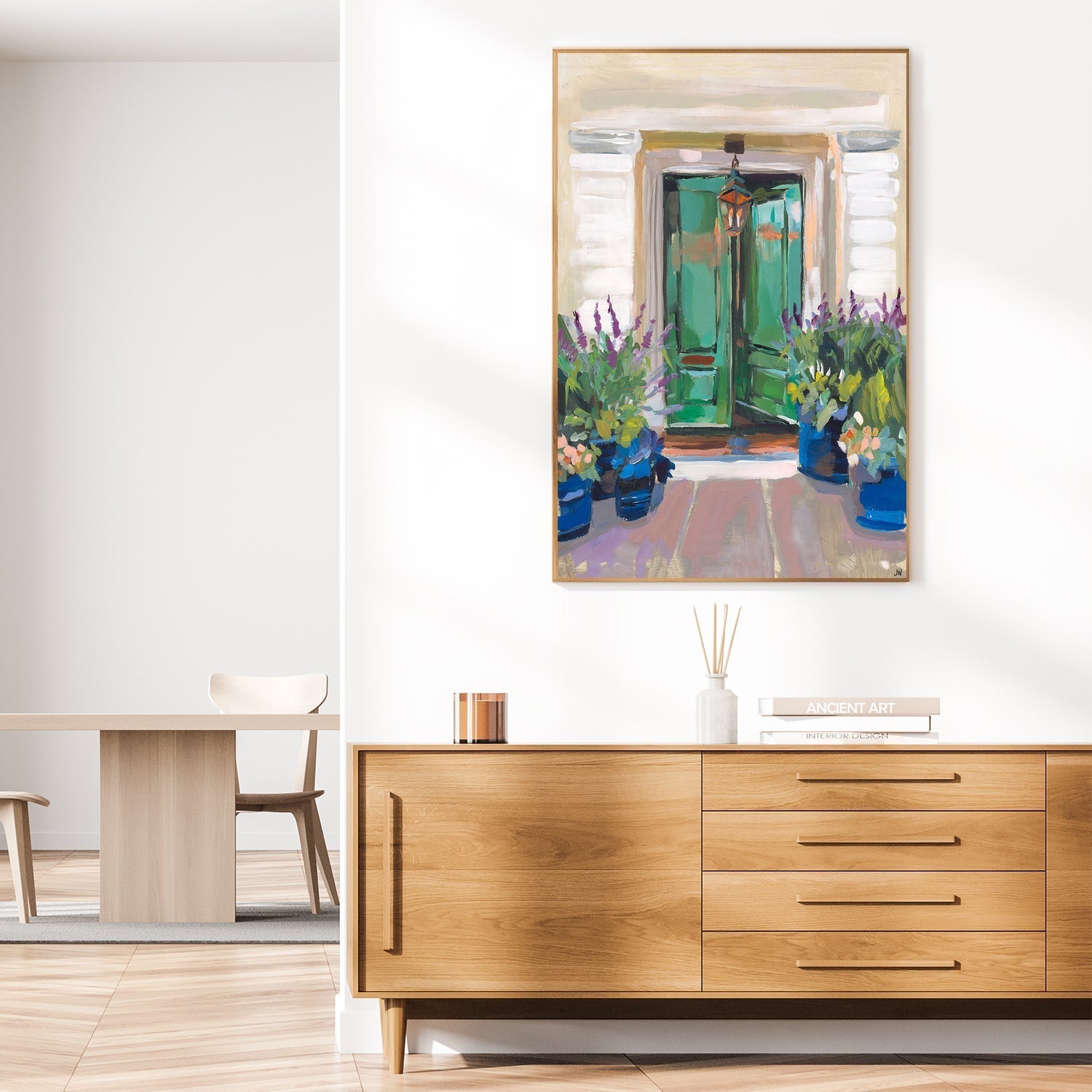 wall-art-print-canvas-poster-framed-Green Doors-by-Jenny Westenhofer Art-Gioia Wall Art