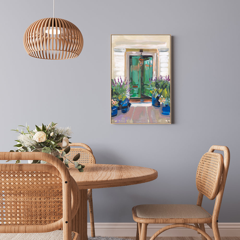 wall-art-print-canvas-poster-framed-Green Doors-by-Jenny Westenhofer Art-Gioia Wall Art