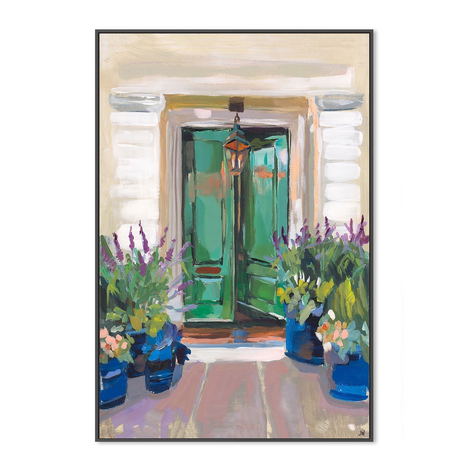 wall-art-print-canvas-poster-framed-Green Doors-by-Jenny Westenhofer Art-Gioia Wall Art