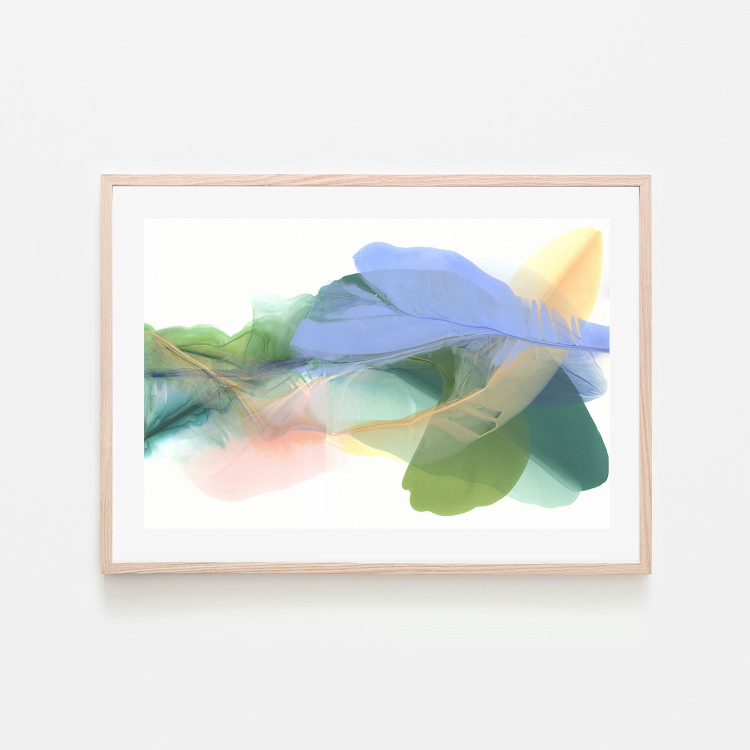 wall-art-print-canvas-poster-framed-Green Feathers-6