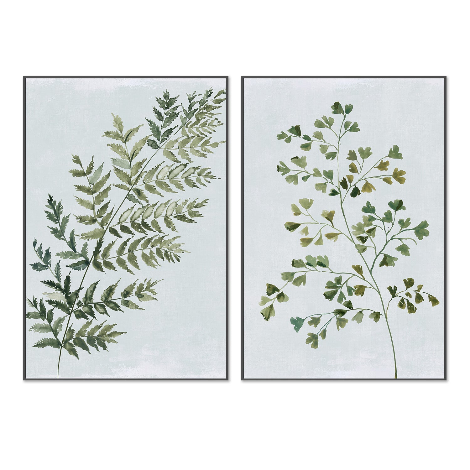 wall-art-print-canvas-poster-framed-Green Fern, Style A & B, Set Of 2 , By Asia Jensen-2
